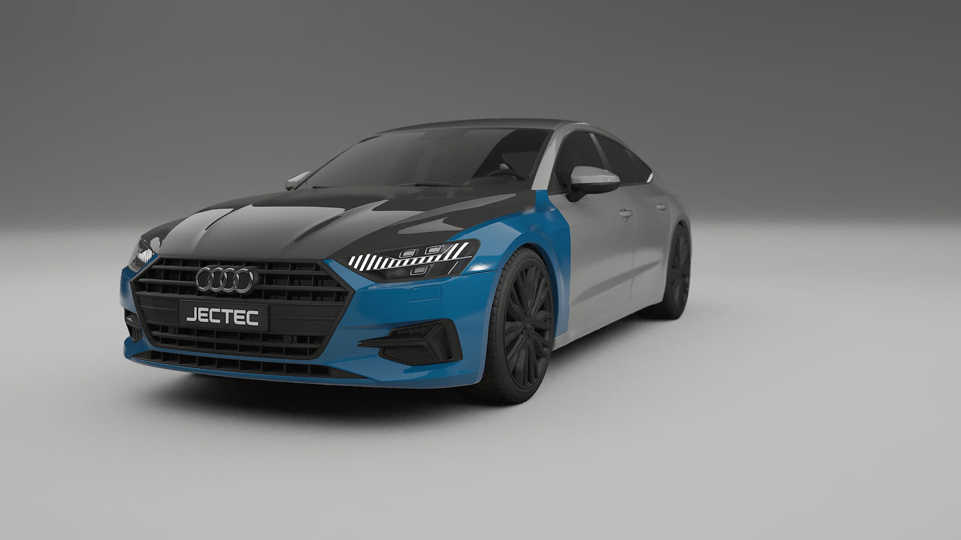 Audi A7 C8 Sportback prefacelift Fényezésvédő Fólia | CrystalGuard Első PPF Készlet Karbon Motorháztetővel