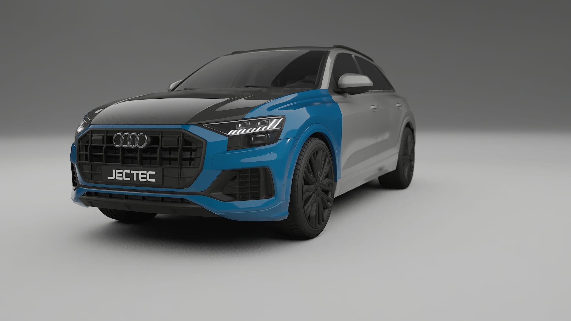 Audi Q8 F1 prefacelift Fényezésvédő Fólia | CrystalGuard Első PPF Készlet Karbon Motorháztetővel