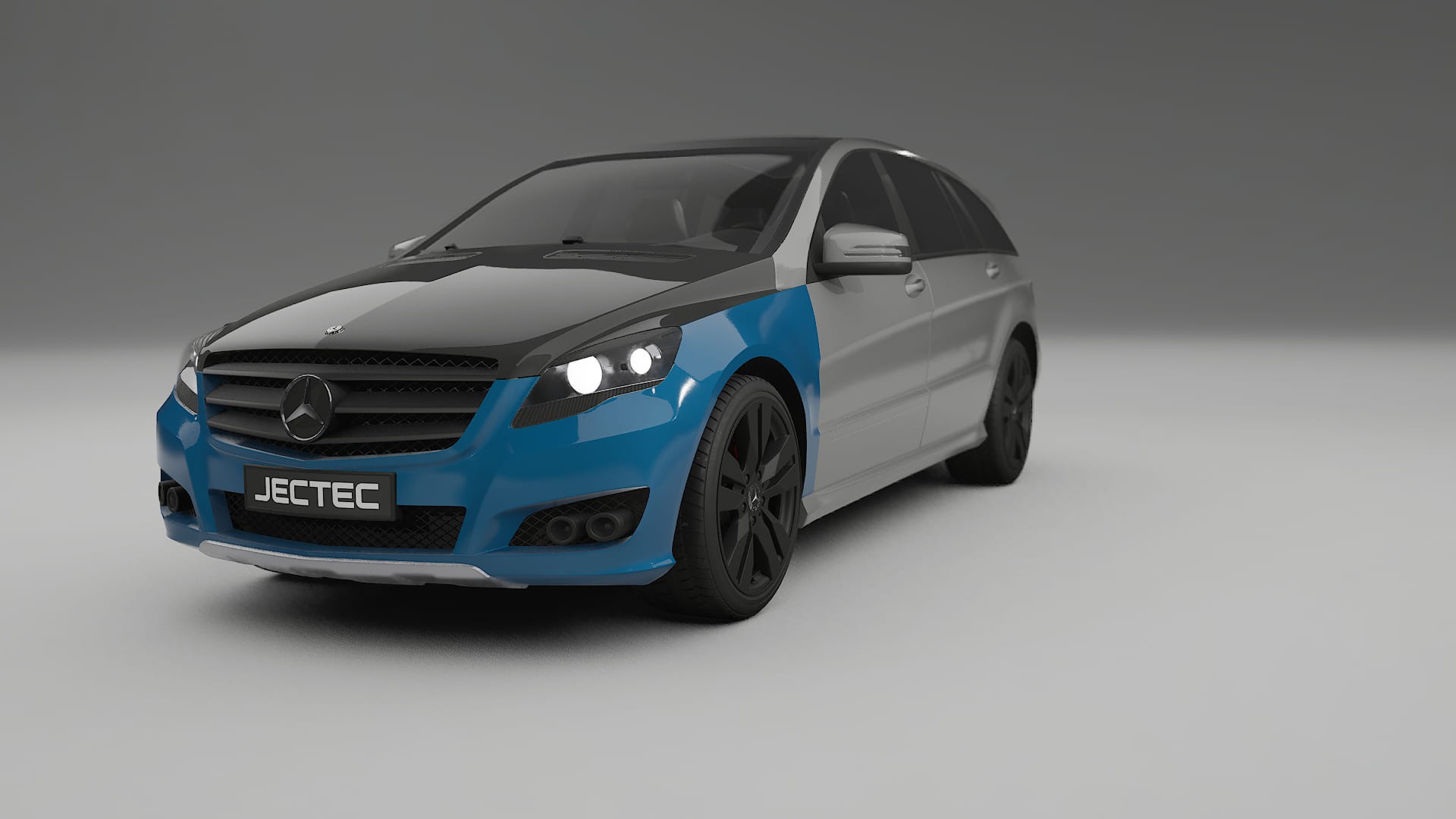 Mercedes R-class W251 facelift Fényezésvédő Fólia | CrystalGuard Első PPF Készlet Karbon Motorháztetővel