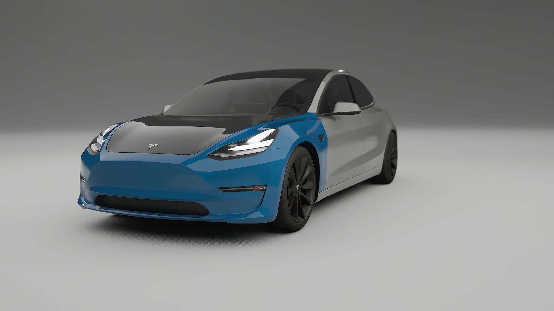 Tesla Model 3 Fényezésvédő Fólia | CrystalGuard Első PPF Készlet Karbon Motorháztetővel