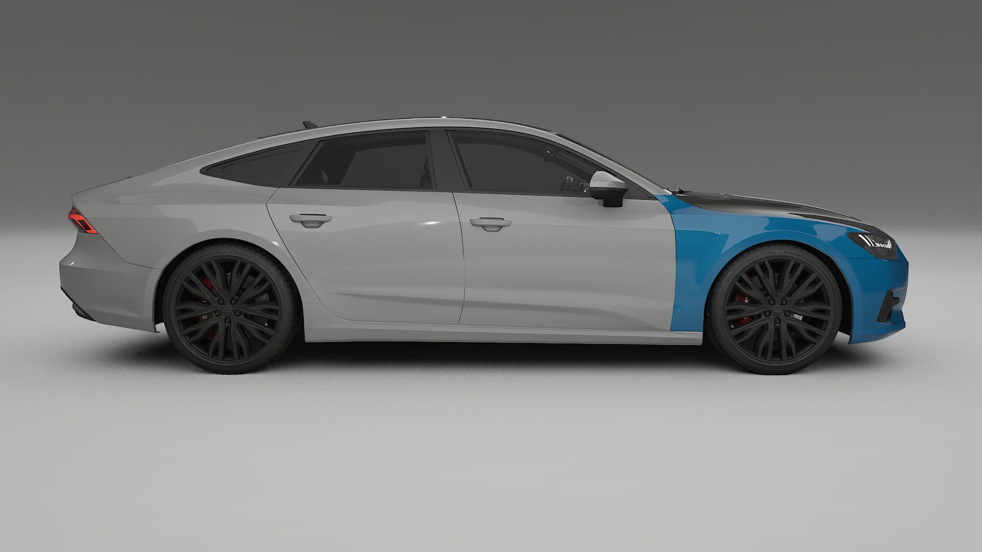 Audi A7 C8 Sportback prefacelift Fényezésvédő Fólia | CrystalGuard Első PPF Készlet Karbon Motorháztetővel 2