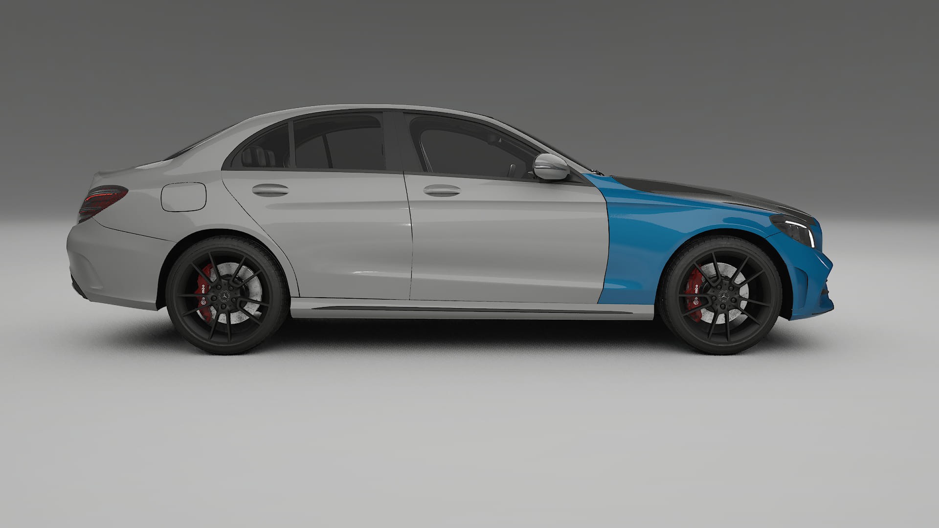 Mercedes C-class W205 AMG szedán Fényezésvédő Fólia | CrystalGuard Első PPF Készlet Karbon Motorháztetővel 2