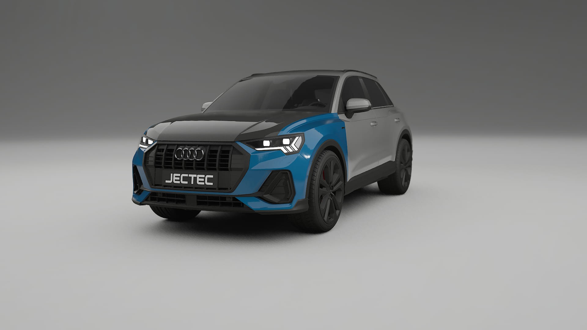 Audi Q3 S-Line F3 Fényezésvédő Fólia | CrystalGuard Első PPF Készlet Karbon Motorháztetővel