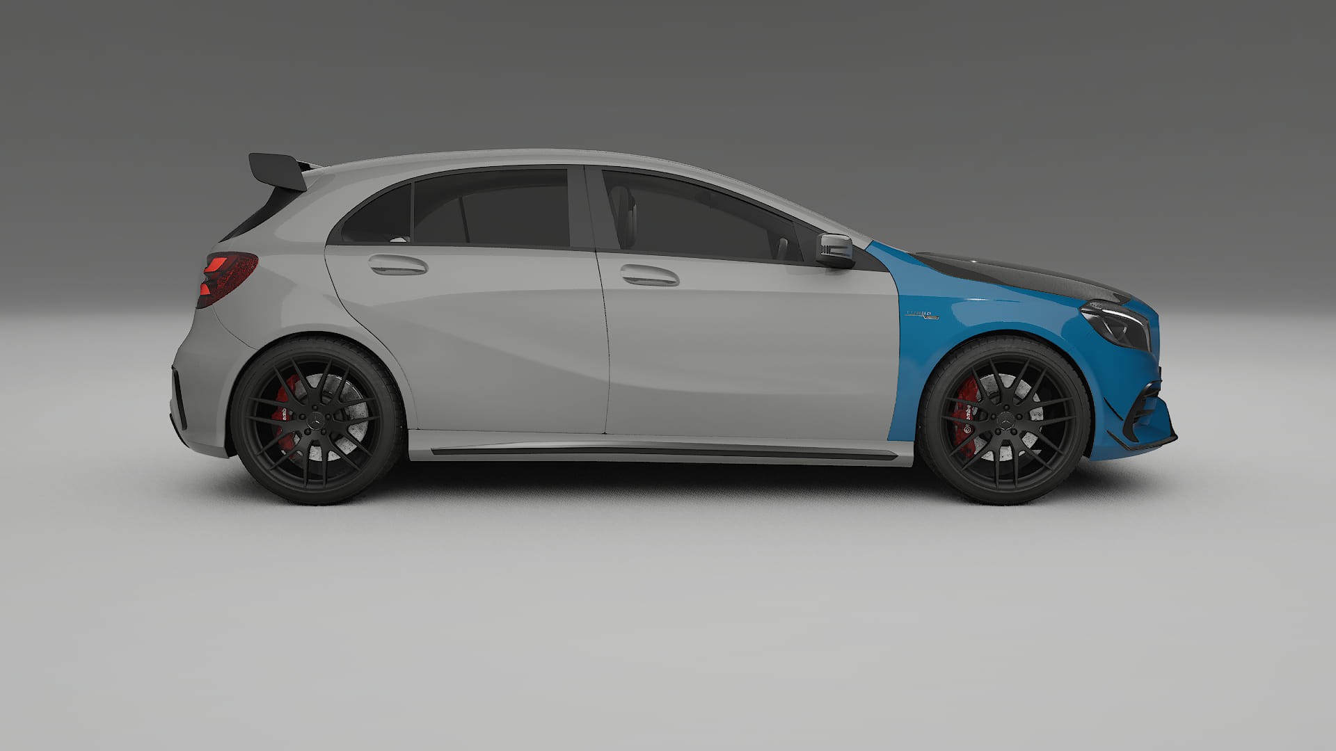 Mercedes A45 AMG W176 Fényezésvédő Fólia | CrystalGuard Első PPF Készlet Karbon Motorháztetővel 2