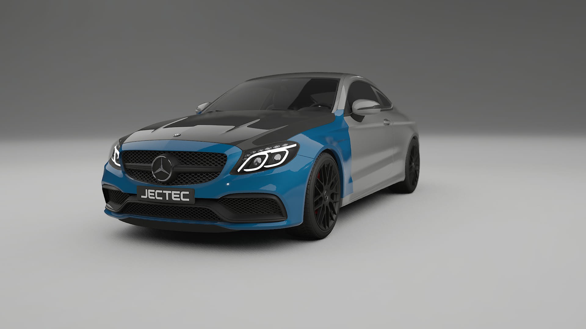 Mercedes C63 AMG W205 coupe Fényezésvédő Fólia | CrystalGuard Első PPF Készlet Karbon Motorháztetővel