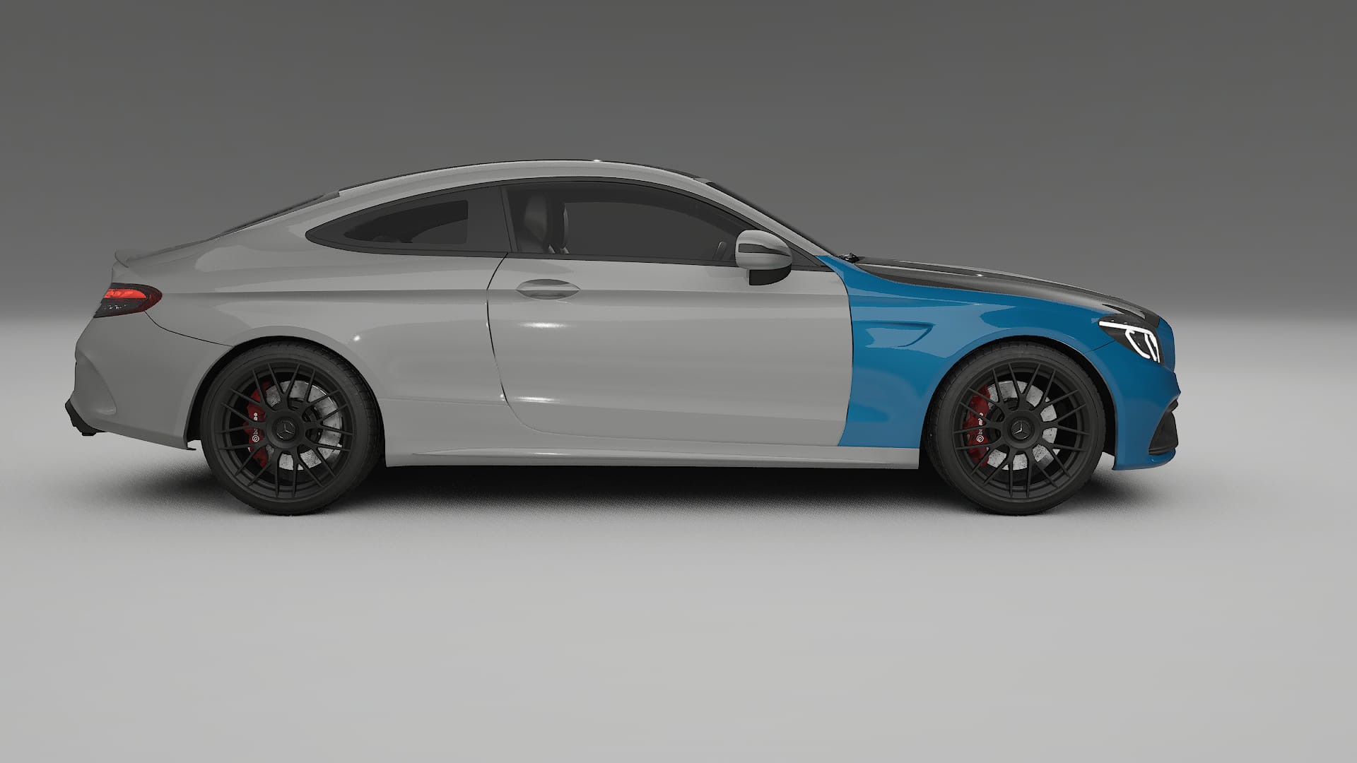 Mercedes C63 AMG W205 coupe Fényezésvédő Fólia | CrystalGuard Első PPF Készlet Karbon Motorháztetővel 2