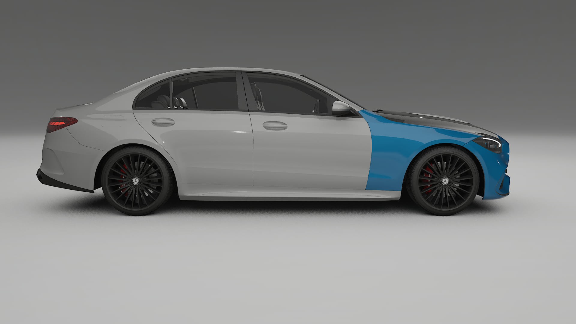 Mercedes C-class W206 Fényezésvédő Fólia | CrystalGuard Első PPF Készlet Karbon Motorháztetővel 2