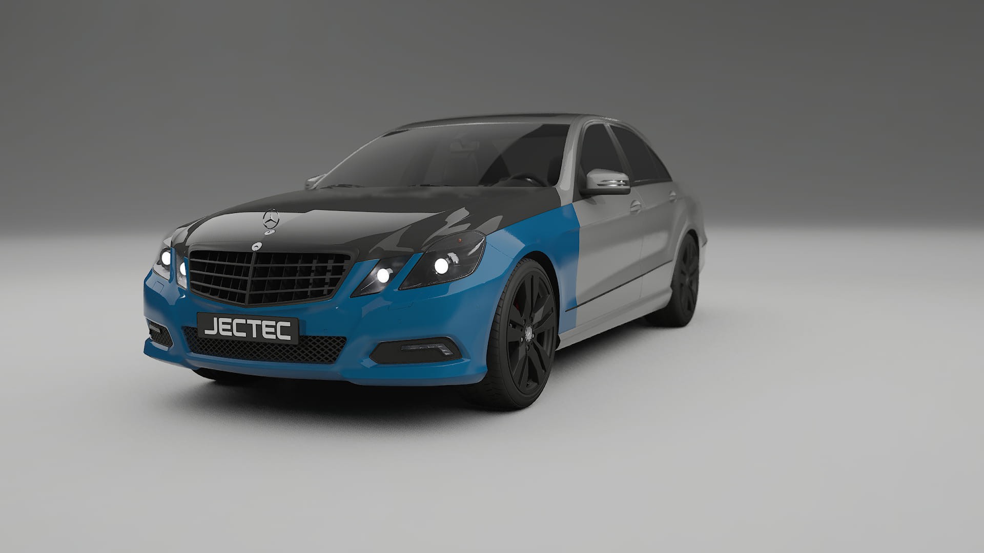 Mercedes E-class szedán W212 Prefacelift Fényezésvédő Fólia | CrystalGuard Első PPF Készlet Karbon Motorháztetővel