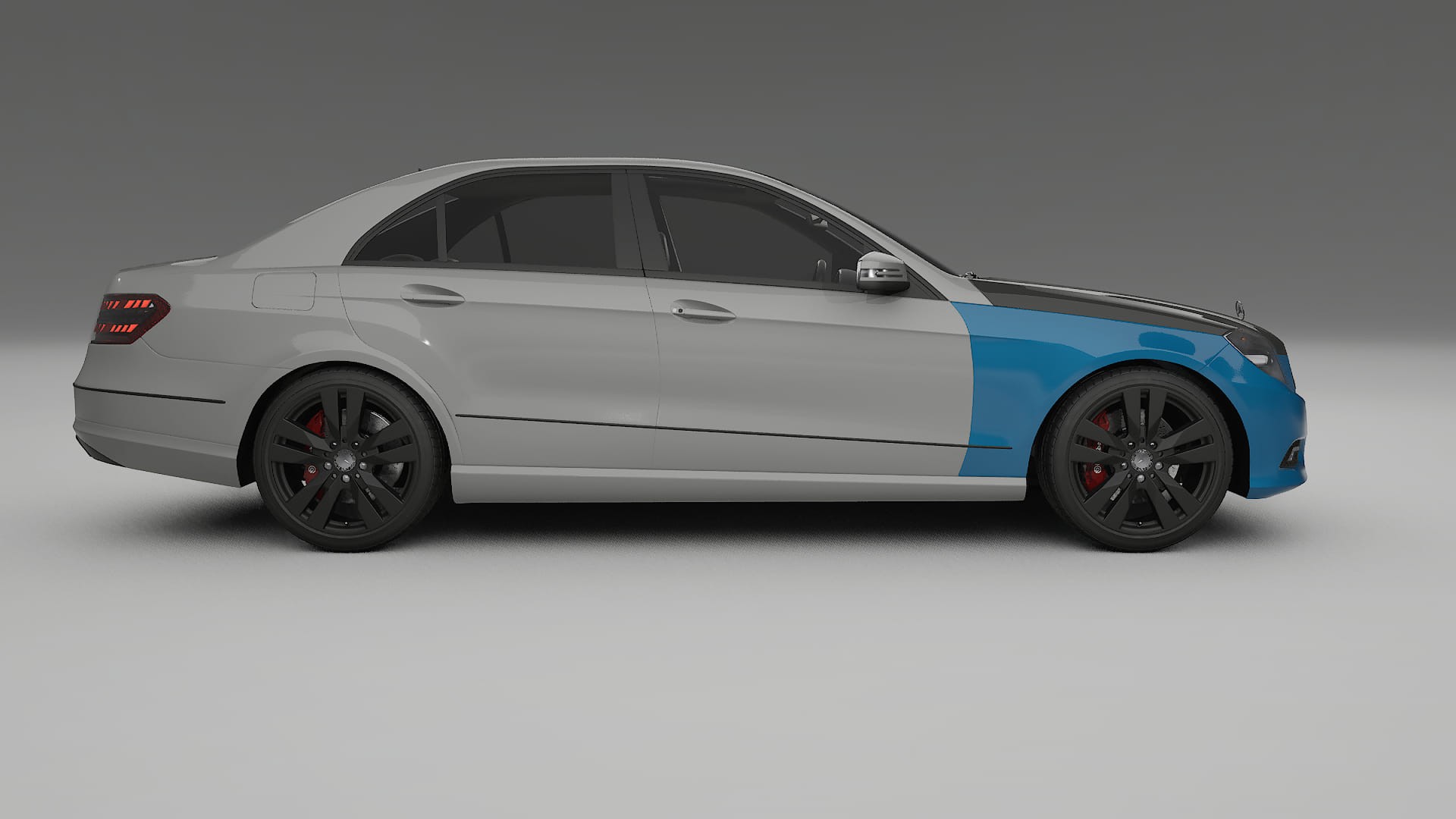 Mercedes E-class szedán W212 Prefacelift Fényezésvédő Fólia | CrystalGuard Első PPF Készlet Karbon Motorháztetővel 2
