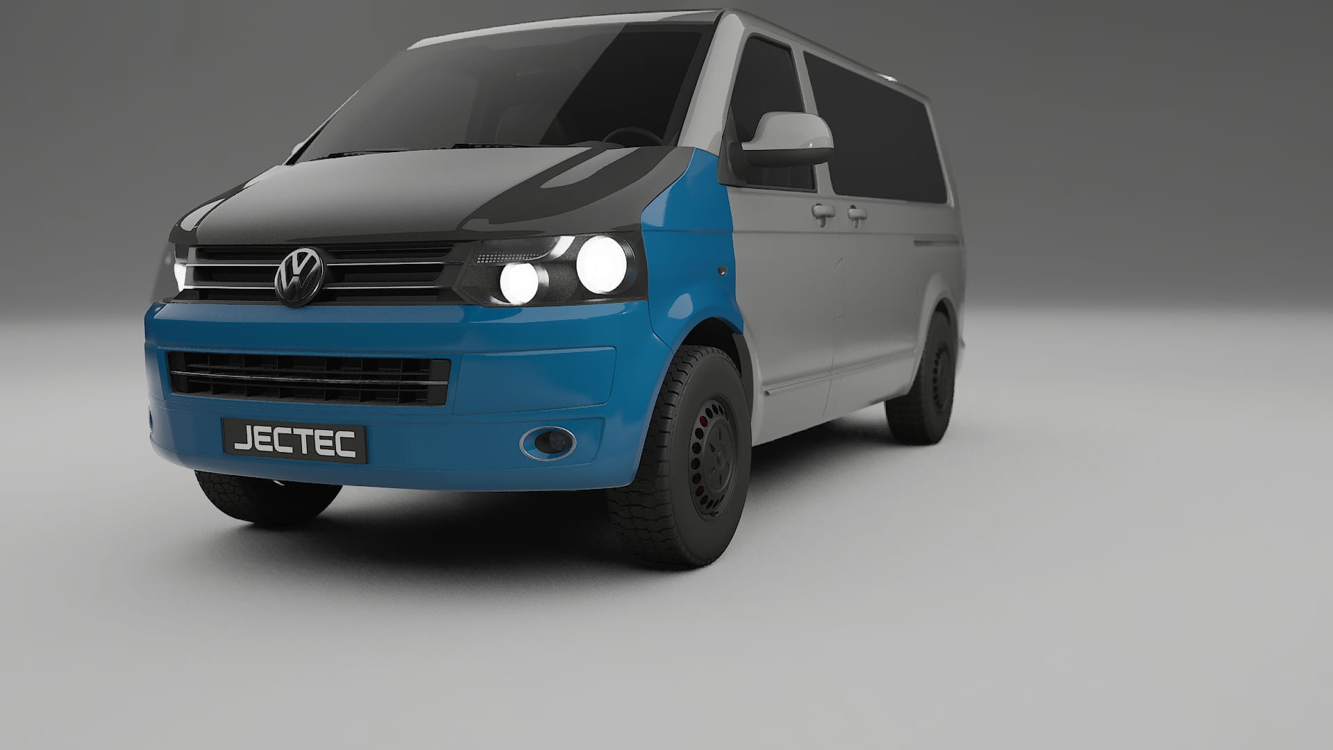 VW Transporter T5 Caravelle Fényezésvédő Fólia | CrystalGuard Első PPF Készlet Karbon Motorháztetővel