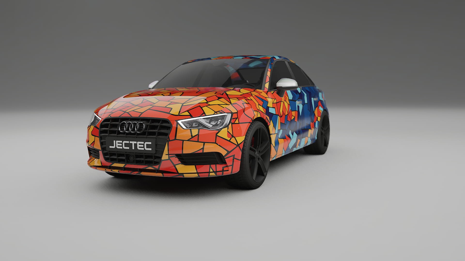 Audi A3 8V sedan prefacelift pre-LCI BARCELONA – Tervezett Wrap PPF készlet nyomtatható poliuretán fóliából