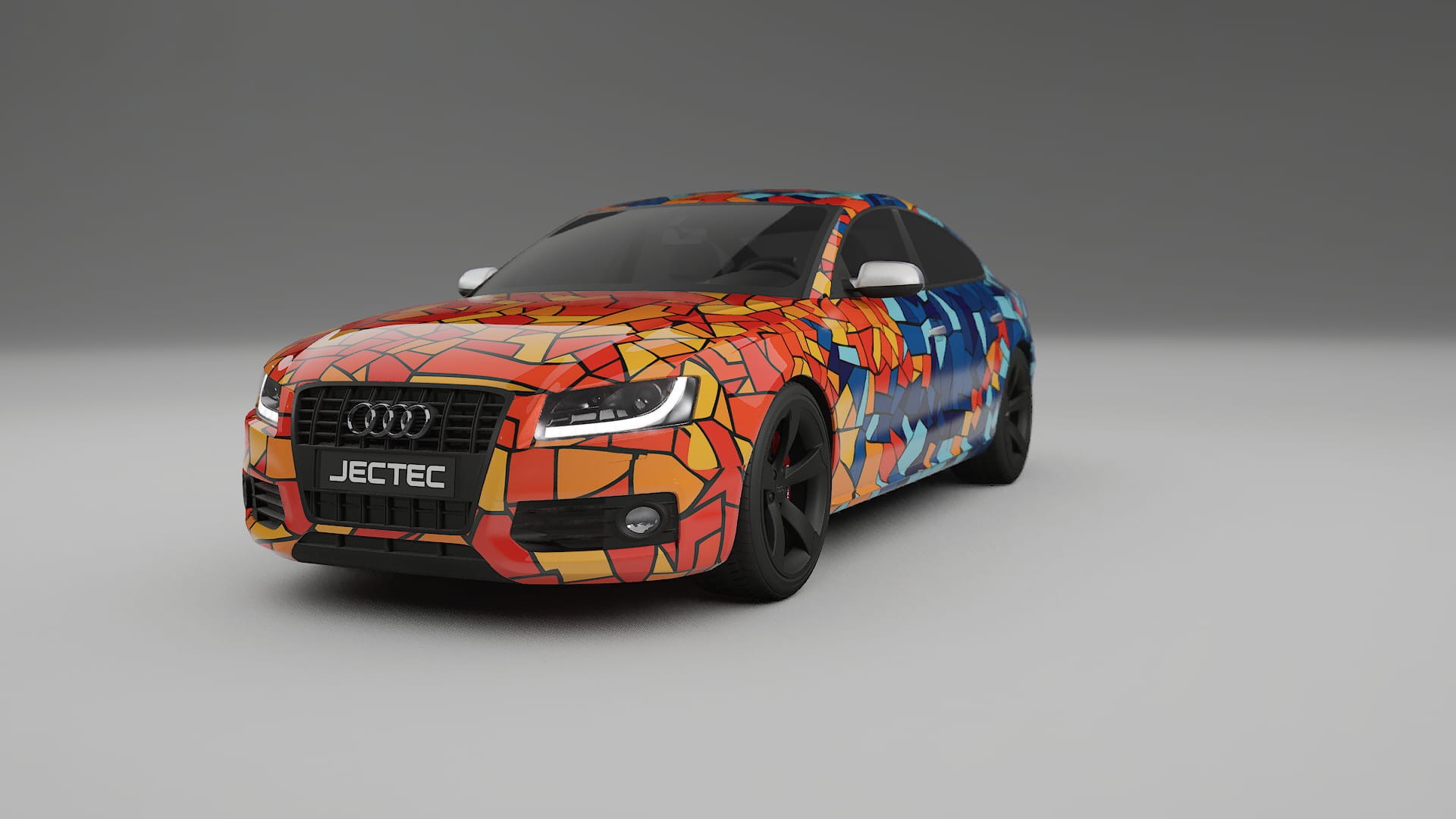 Audi A5 8T Sportback prefacelift pre-LCI BARCELONA – Tervezett Wrap PPF készlet nyomtatható poliuretán fóliából