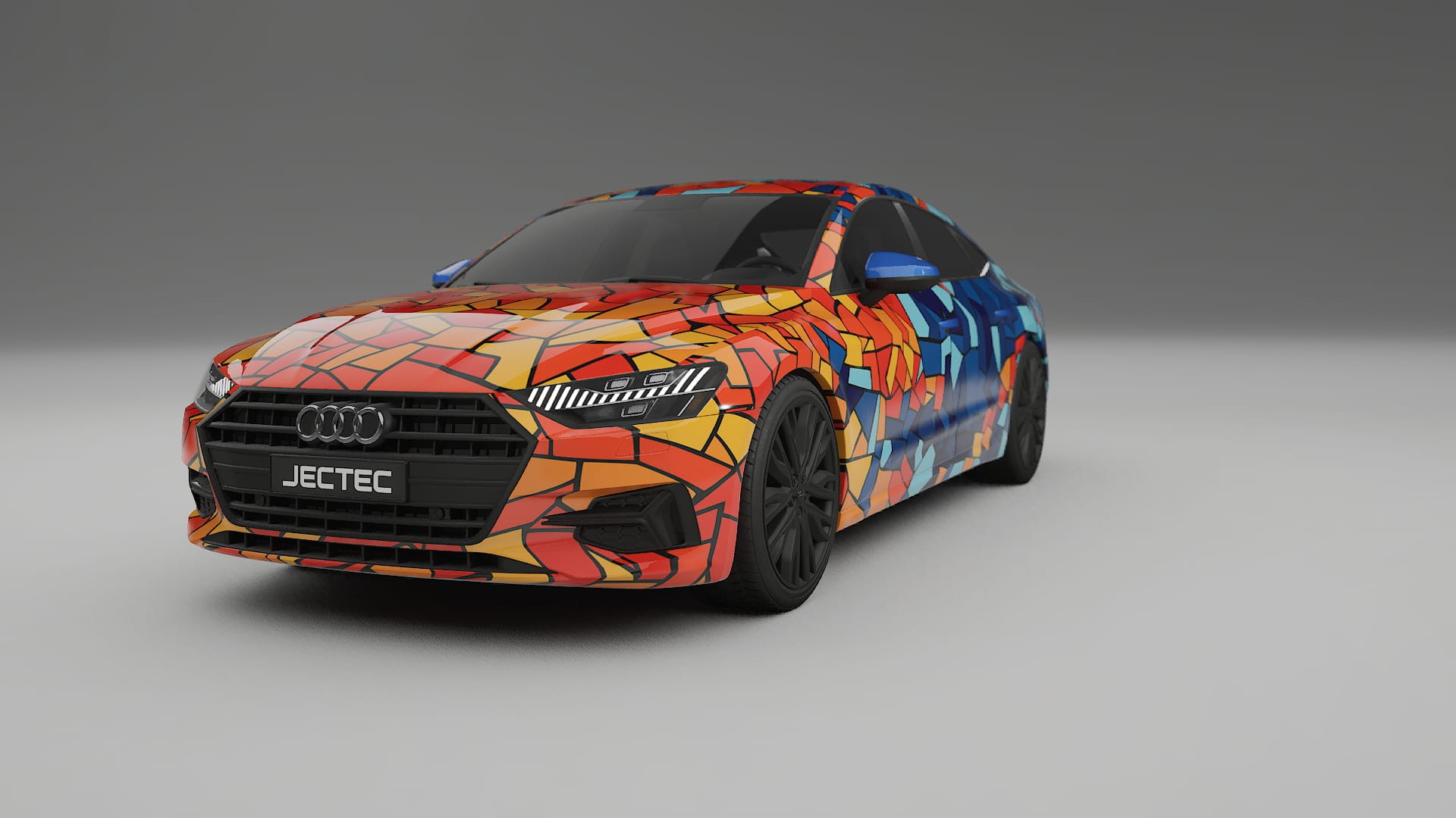 Audi A7 C8 Sportback prefacelift pre-LCI BARCELONA – Tervezett Wrap PPF készlet nyomtatható poliuretán fóliából
