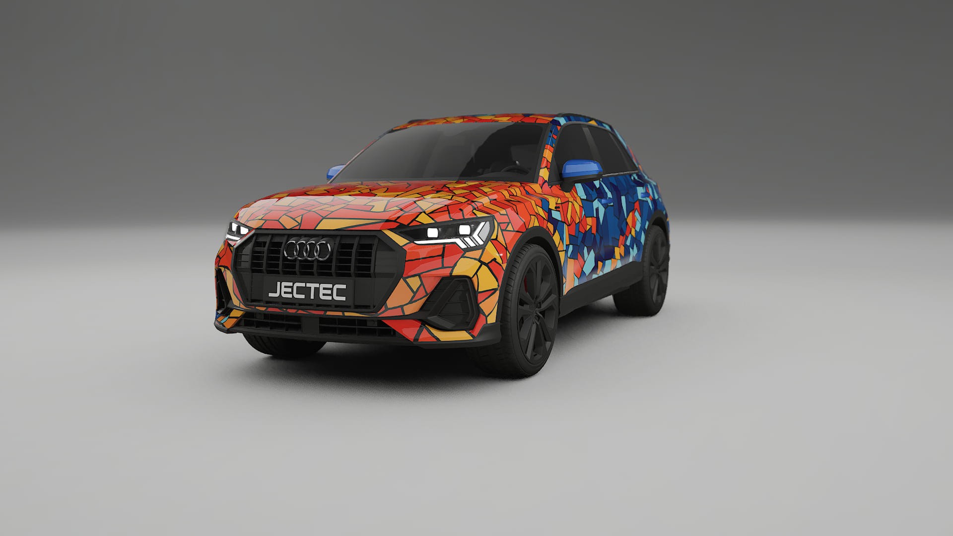 Audi Q3 S-Line F3 BARCELONA – Tervezett Wrap PPF készlet nyomtatható poliuretán fóliából