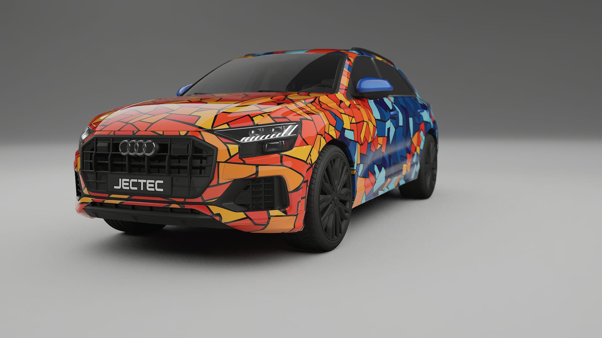 Audi Q8 F1 prefacelift pre-LCI BARCELONA – Tervezett Wrap PPF készlet nyomtatható poliuretán fóliából