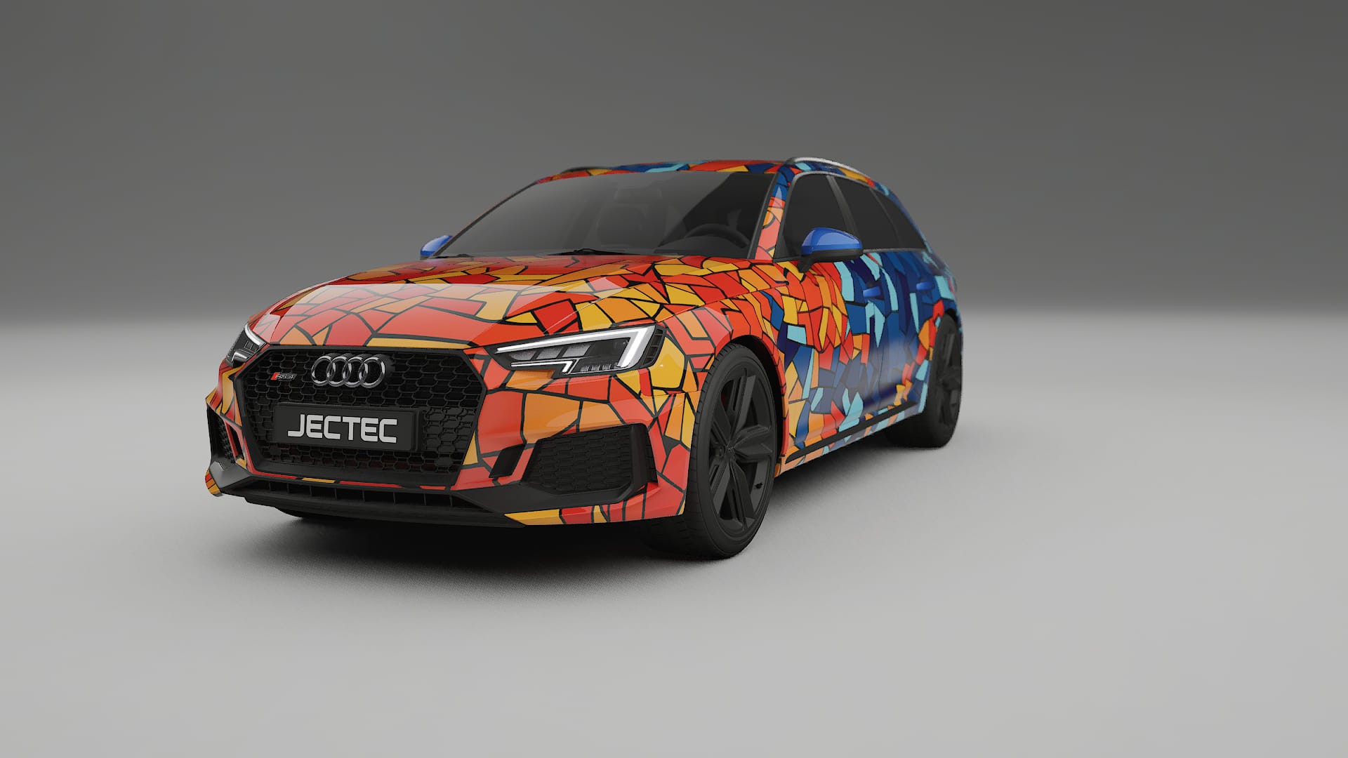 Audi RS4 Avant B9 prefacelift pre-LCI BARCELONA – Tervezett Wrap PPF készlet nyomtatható poliuretán fóliából