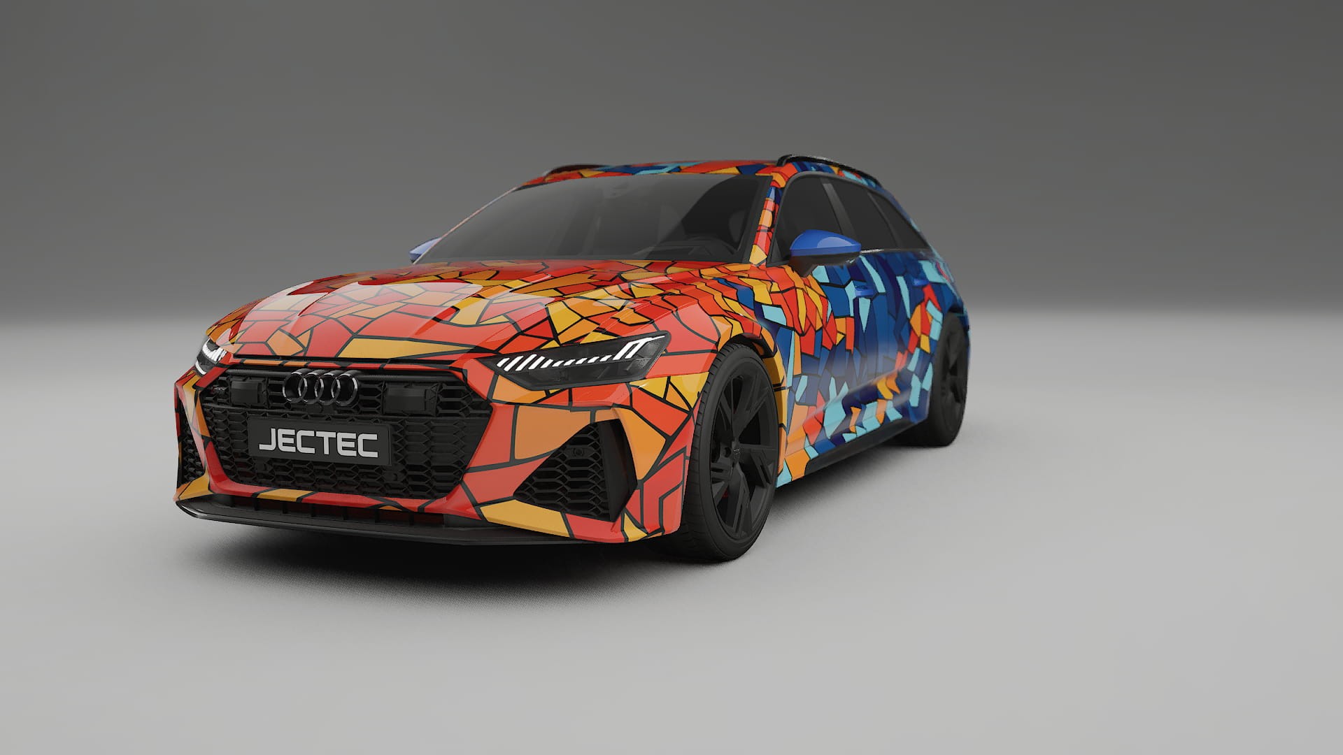 Audi RS6 Avant C8 facelift LCI BARCELONA – Tervezett Wrap PPF készlet nyomtatható poliuretán fóliából