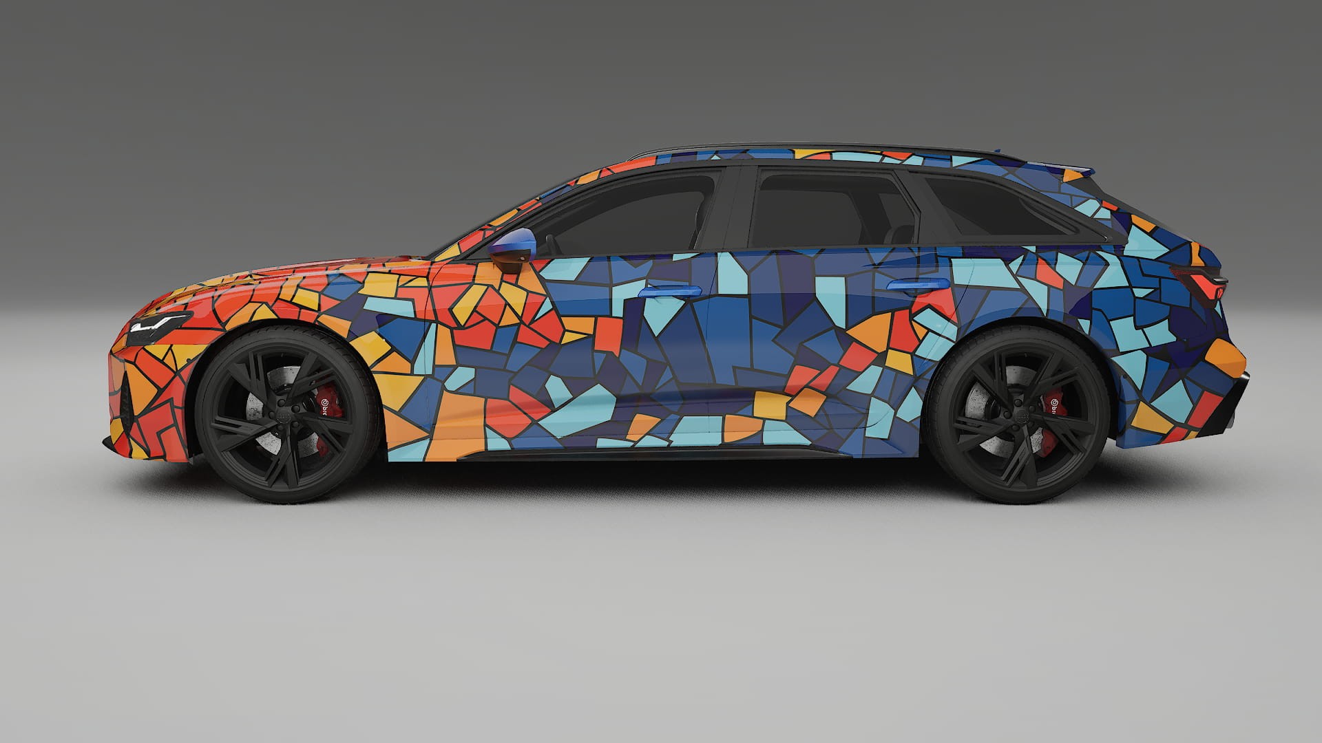 Audi RS6 Avant C8 facelift LCI BARCELONA – Tervezett Wrap PPF készlet nyomtatható poliuretán fóliából