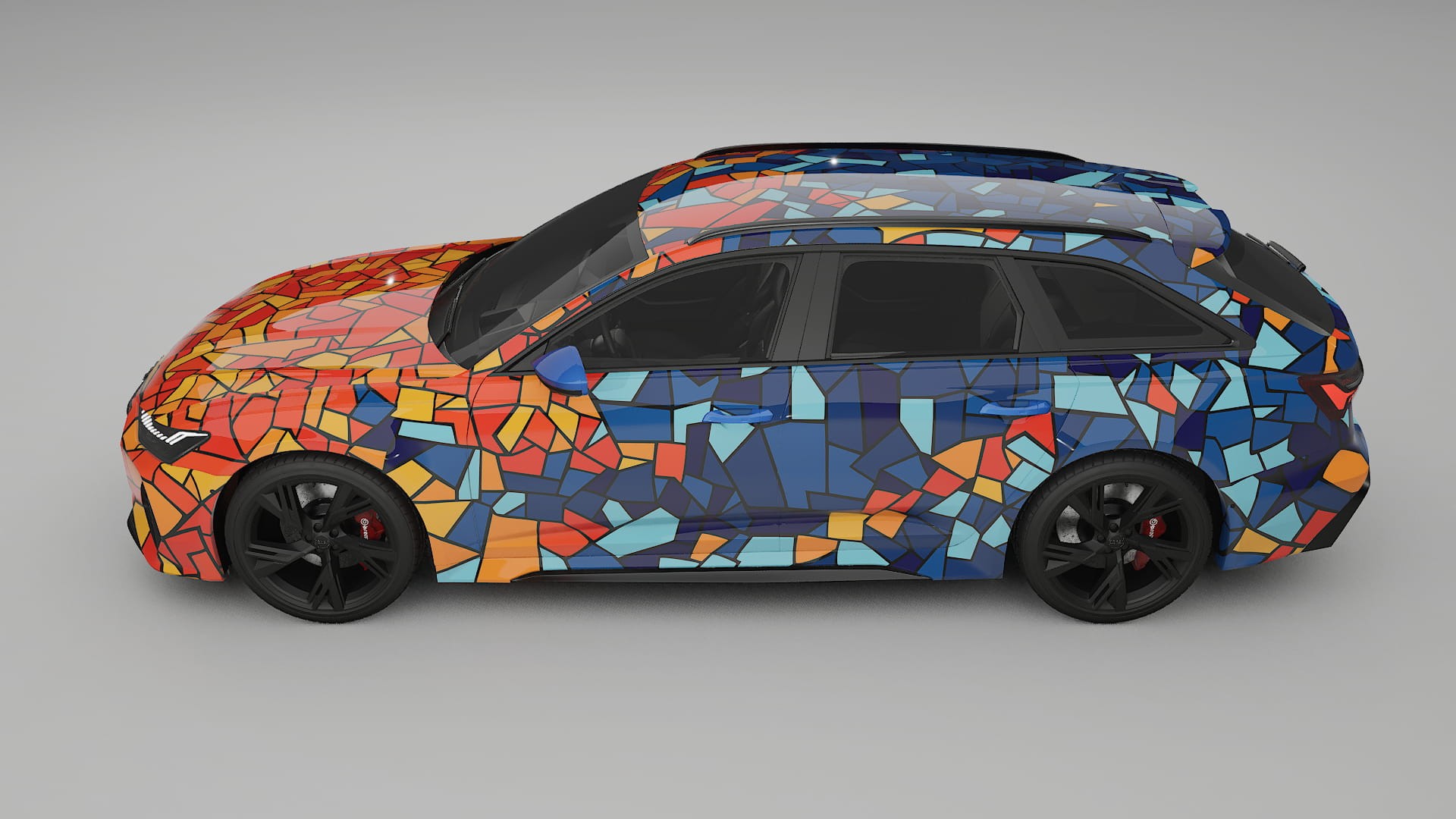 Audi RS6 Avant C8 facelift LCI BARCELONA – Tervezett Wrap PPF készlet nyomtatható poliuretán fóliából