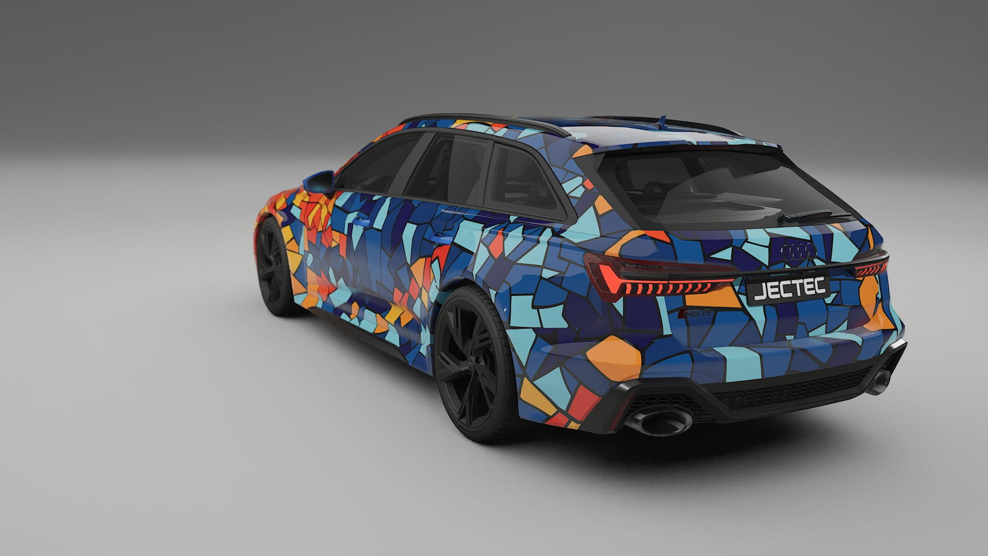 Audi RS6 Avant C8 facelift LCI BARCELONA – Tervezett Wrap PPF készlet nyomtatható poliuretán fóliából