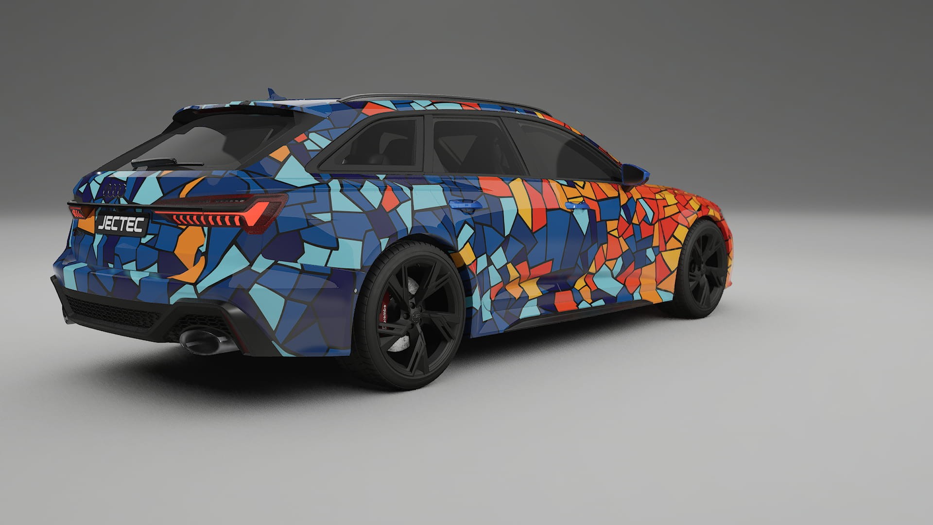Audi RS6 Avant C8 facelift LCI BARCELONA – Tervezett Wrap PPF készlet nyomtatható poliuretán fóliából