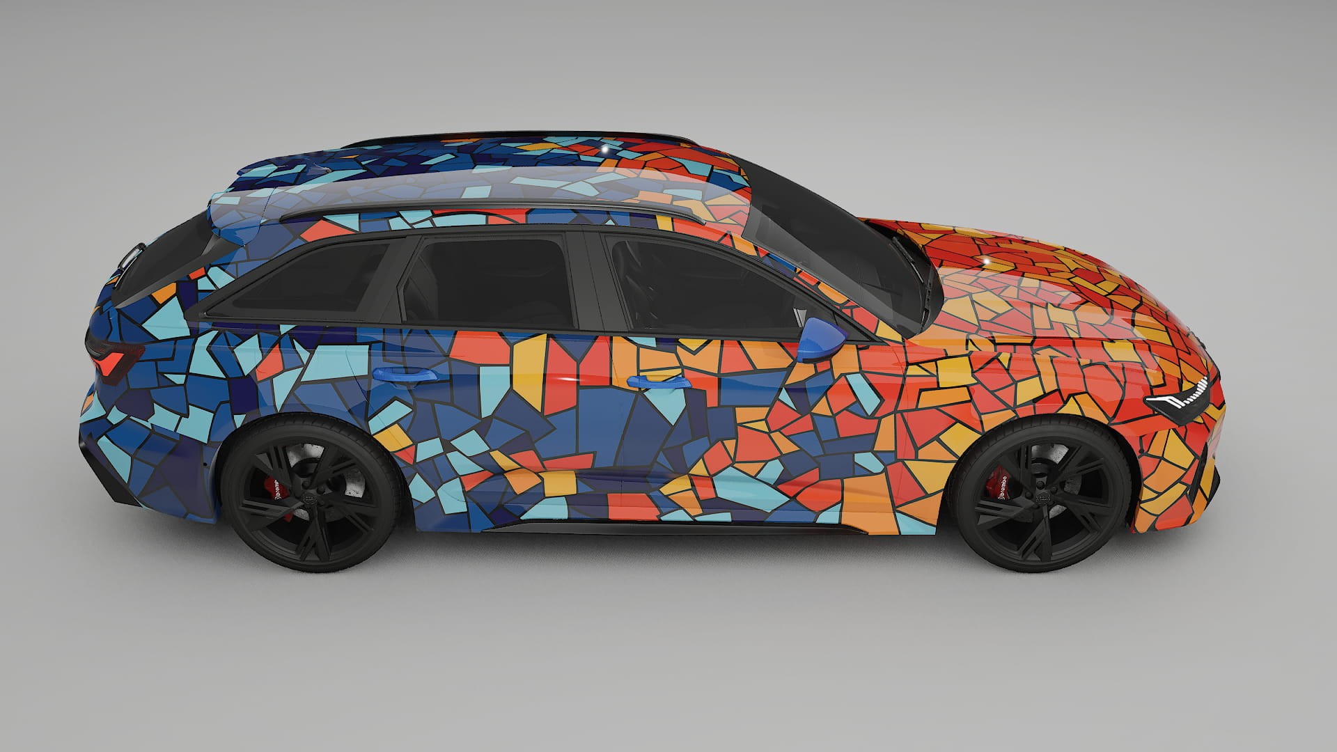Audi RS6 Avant C8 facelift LCI BARCELONA – Tervezett Wrap PPF készlet nyomtatható poliuretán fóliából