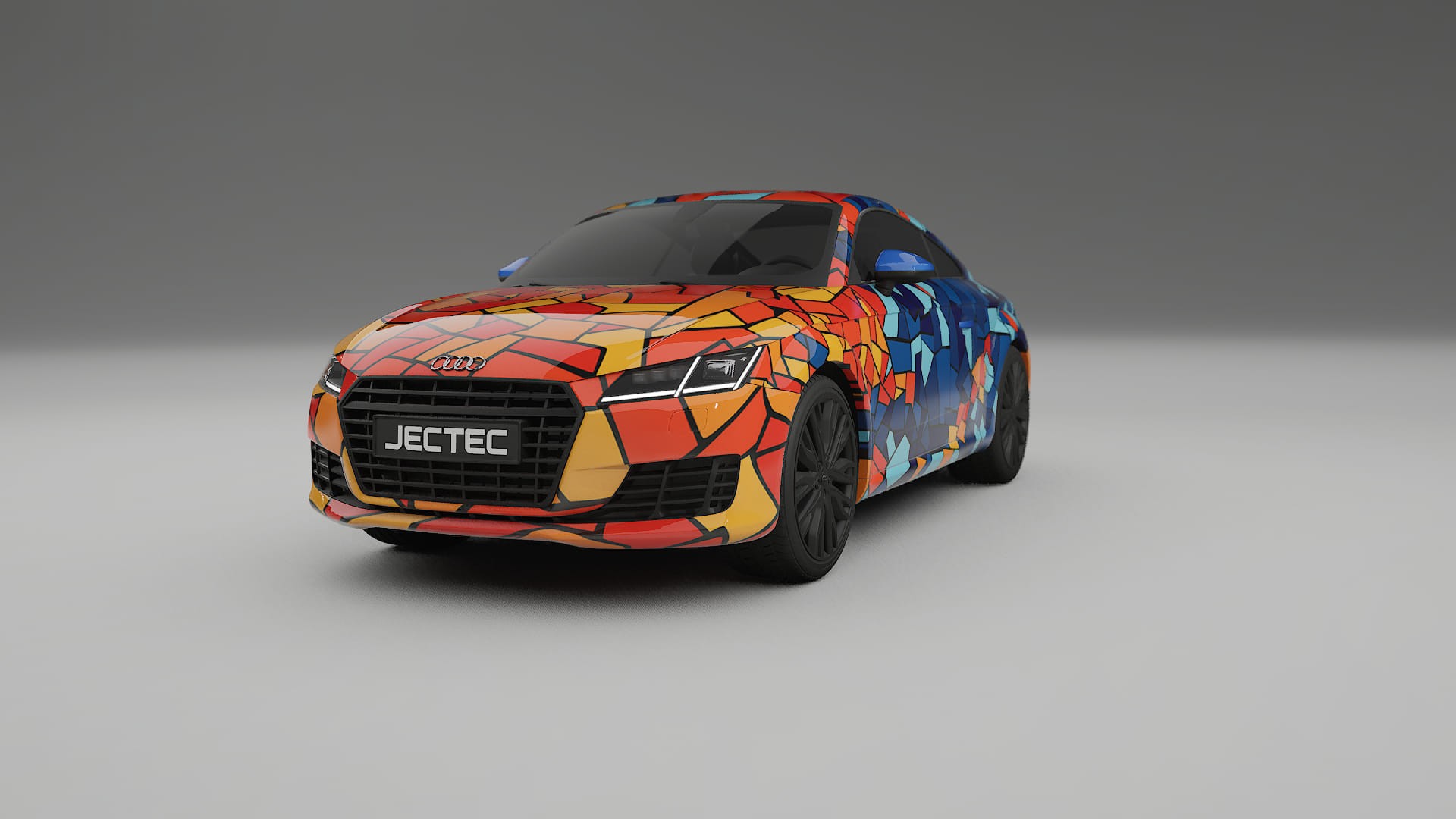 Audi TT Coupe 8S prefacelift pre-LCI BARCELONA – Tervezett Wrap PPF készlet nyomtatható poliuretán fóliából