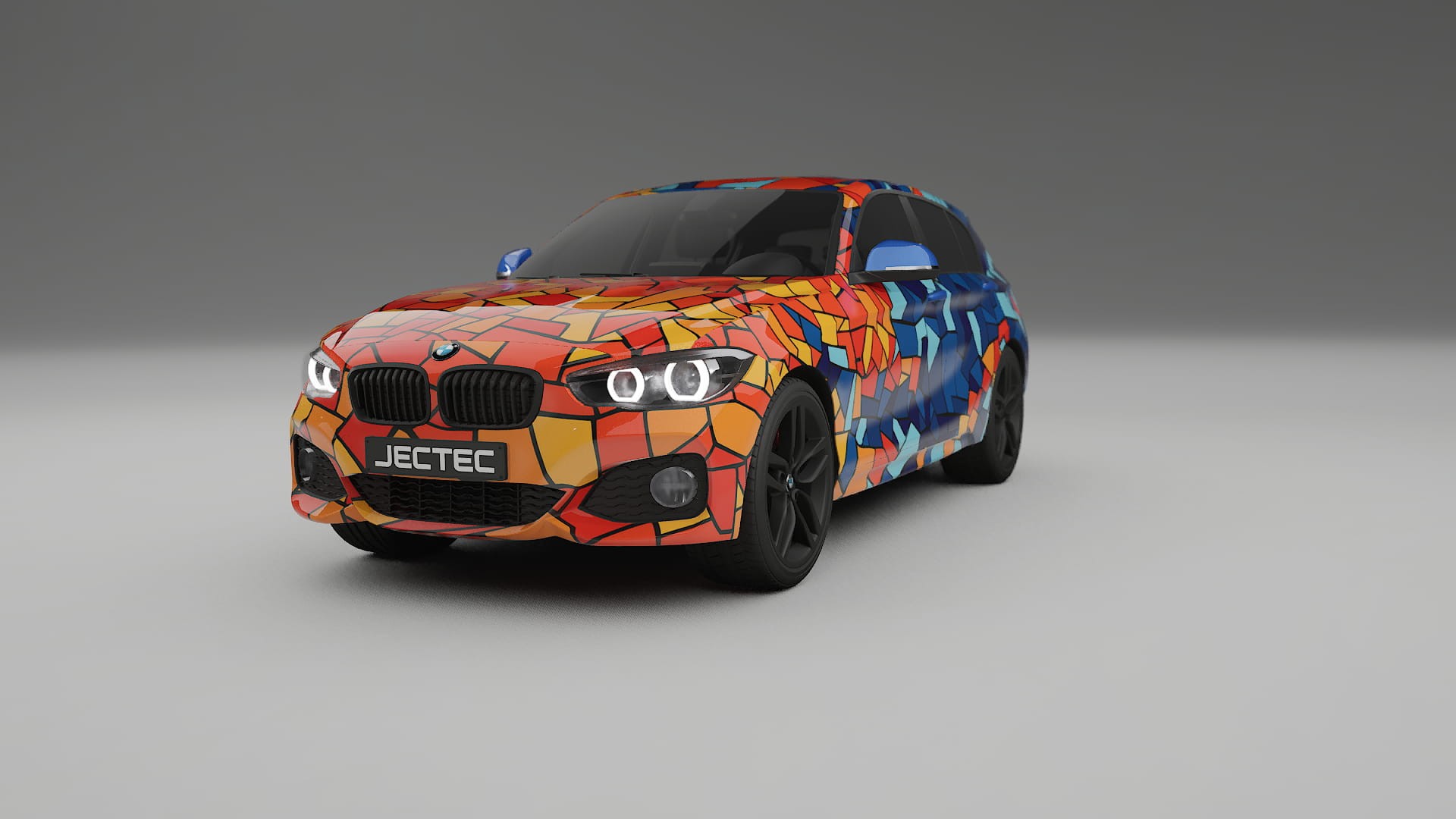 BMW 1 F20 facelift LCI BARCELONA – Tervezett Wrap PPF készlet nyomtatható poliuretán fóliából