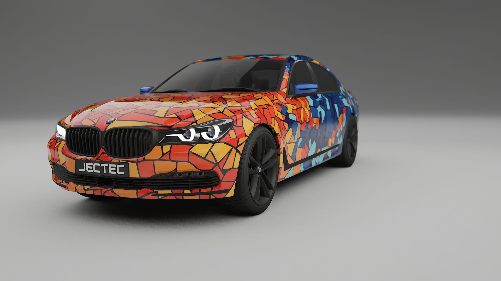BMW 7 G11 G12 facelift LCI BARCELONA – Tervezett Wrap PPF készlet nyomtatható poliuretán fóliából