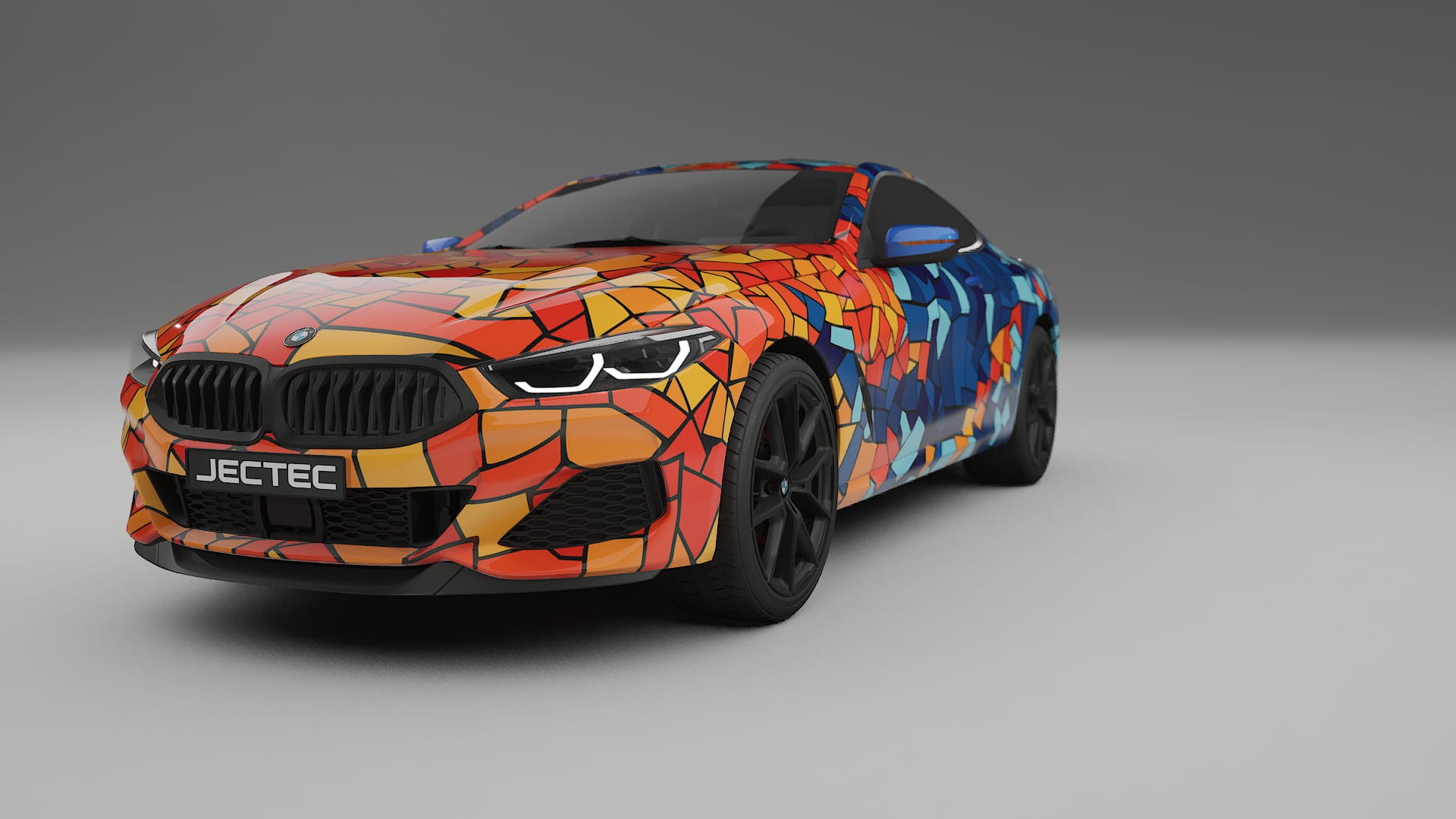 BMW 850 G15 BARCELONA – Tervezett Wrap PPF készlet nyomtatható poliuretán fóliából