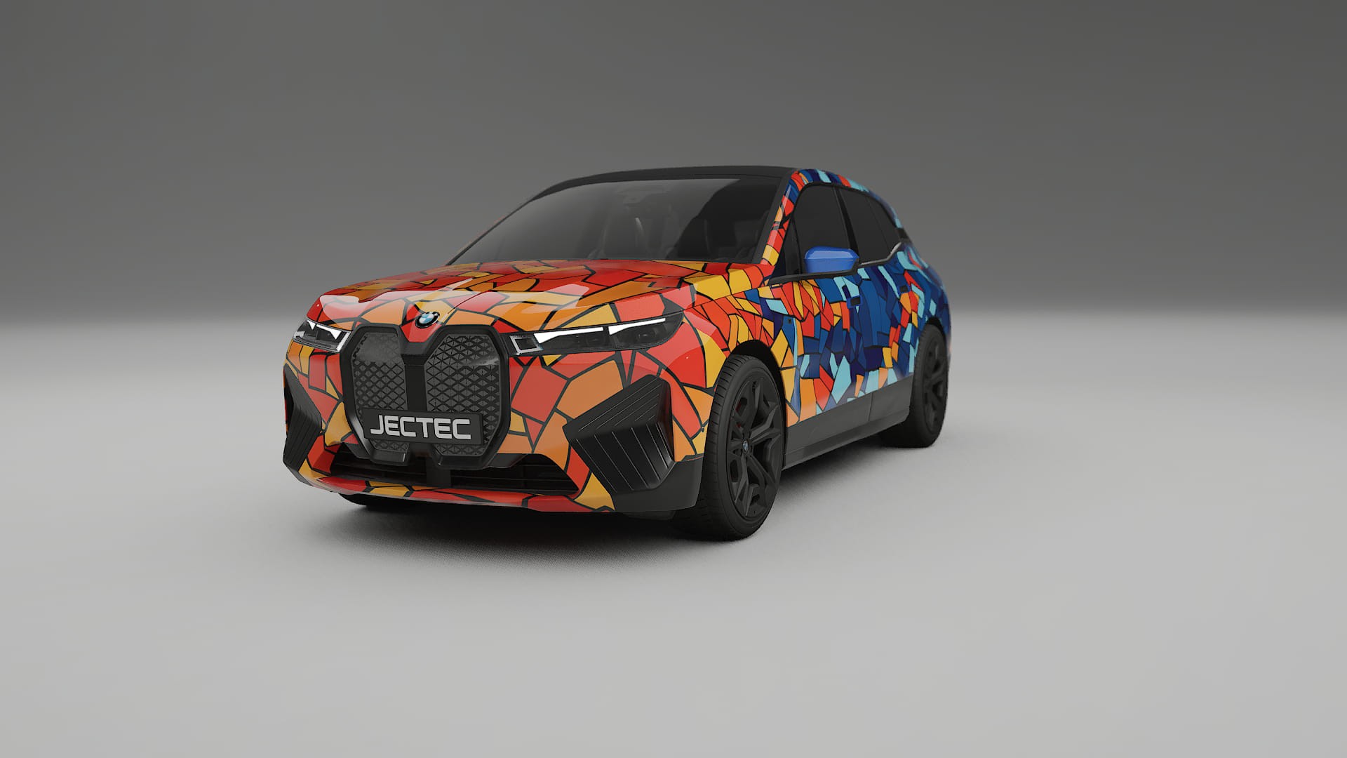 BMW iX M60 BARCELONA – Tervezett Wrap PPF készlet nyomtatható poliuretán fóliából