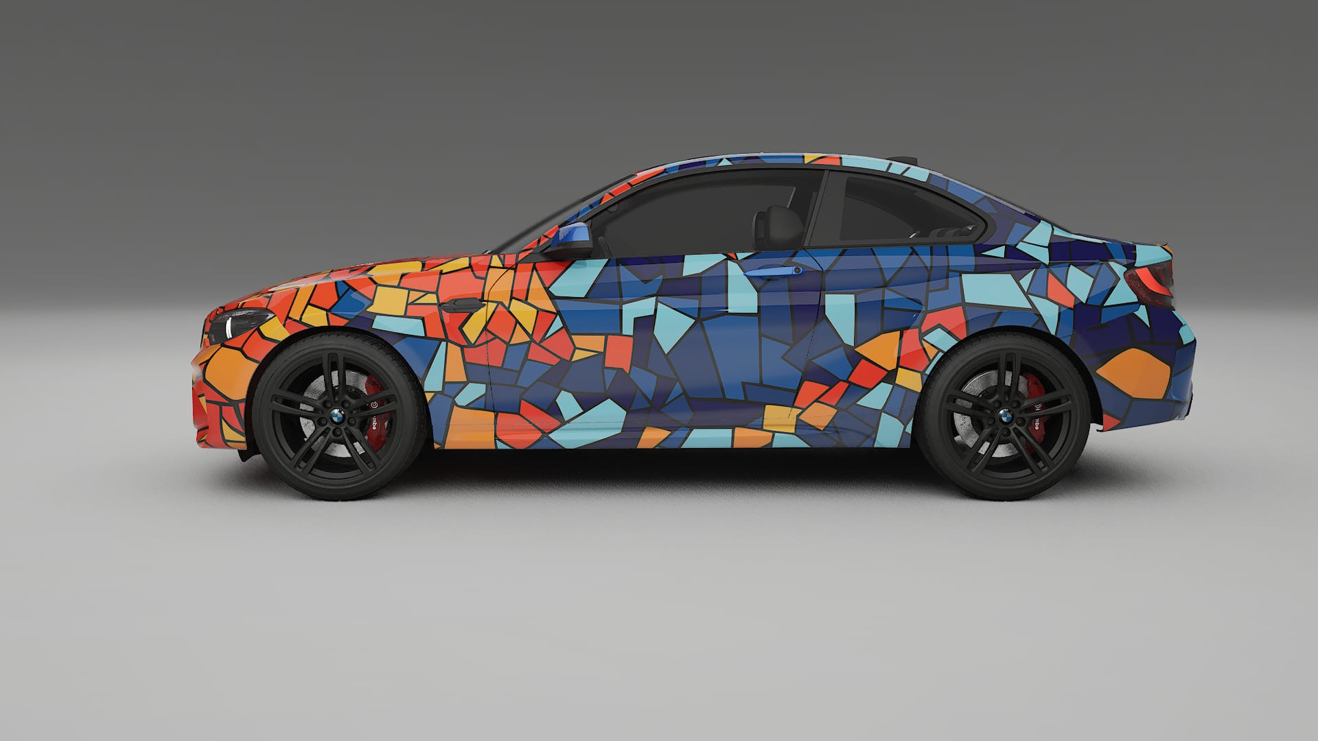 BMW M2 F87 facelift LCI BARCELONA – Tervezett Wrap PPF készlet nyomtatható poliuretán fóliából