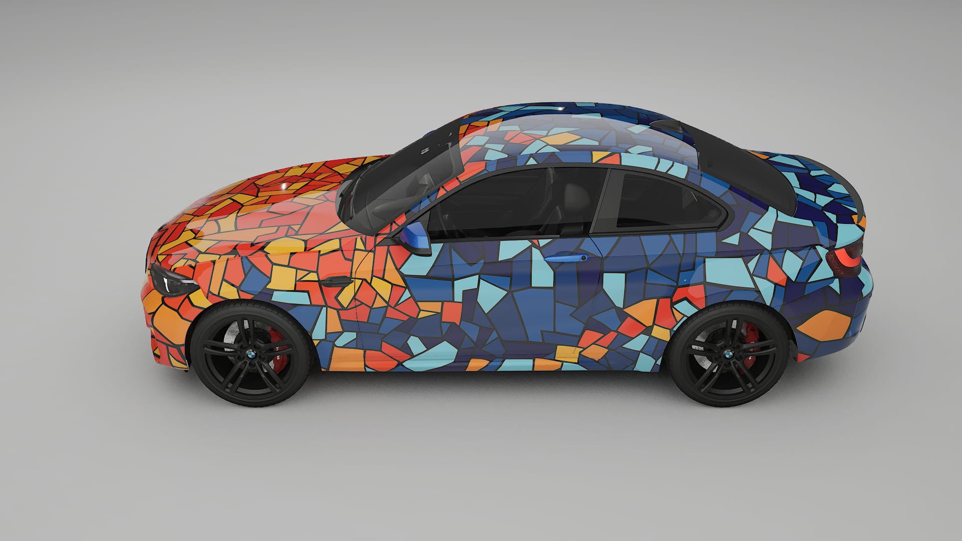 BMW M2 F87 facelift LCI BARCELONA – Tervezett Wrap PPF készlet nyomtatható poliuretán fóliából