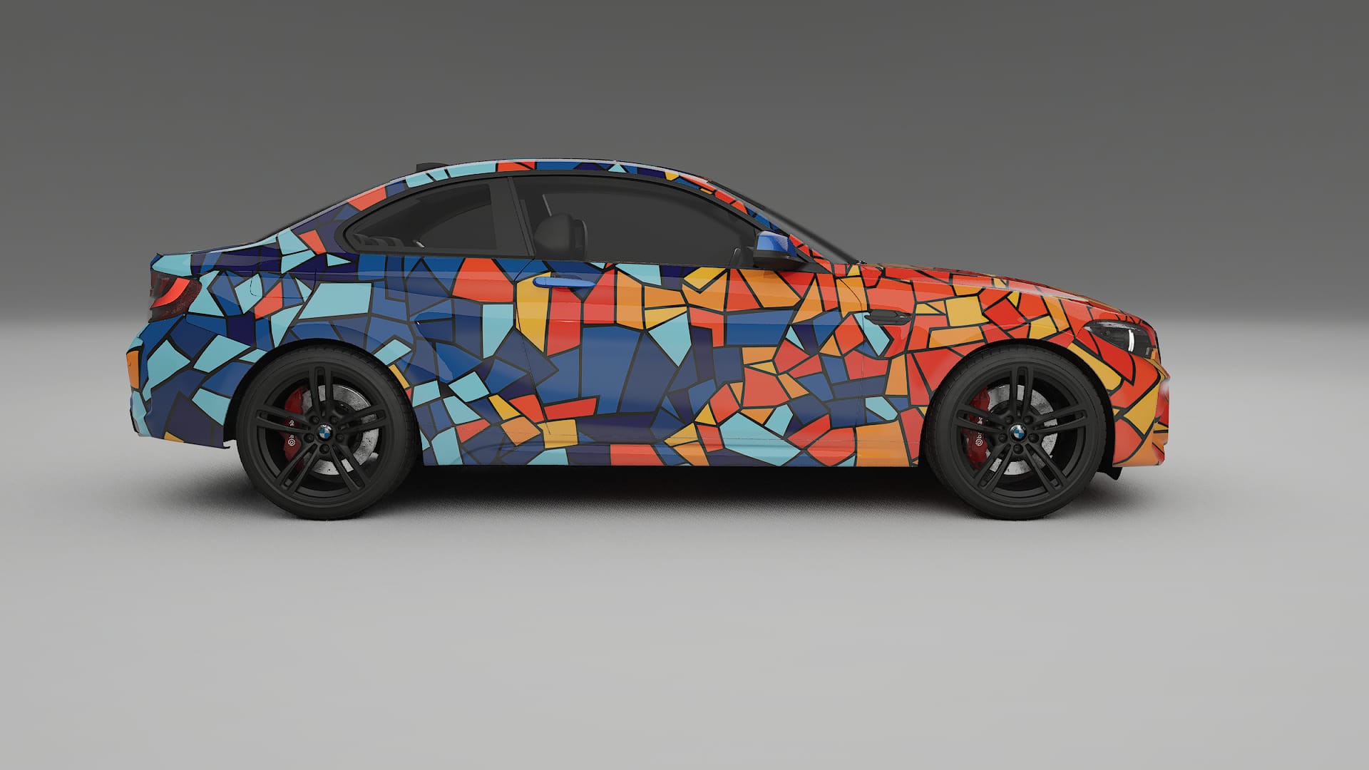 BMW M2 F87 facelift LCI BARCELONA – Tervezett Wrap PPF készlet nyomtatható poliuretán fóliából
