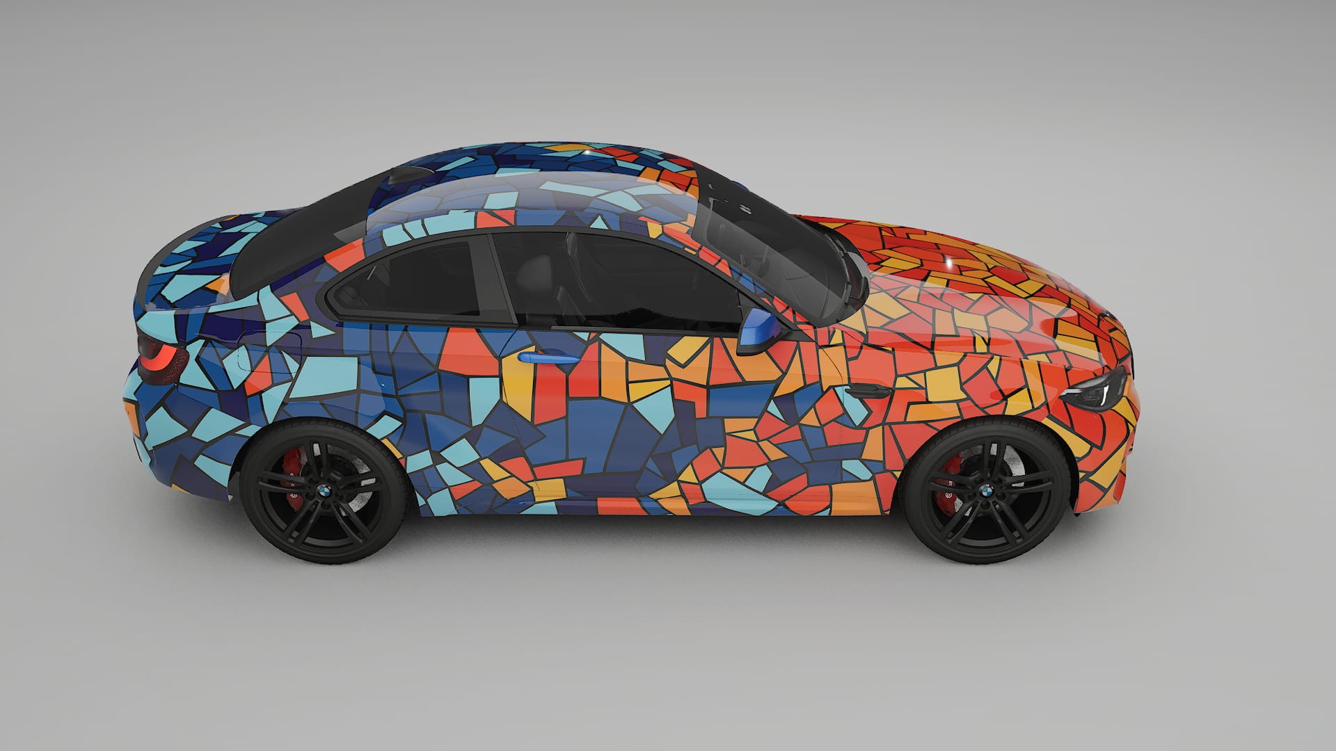 BMW M2 F87 facelift LCI BARCELONA – Tervezett Wrap PPF készlet nyomtatható poliuretán fóliából