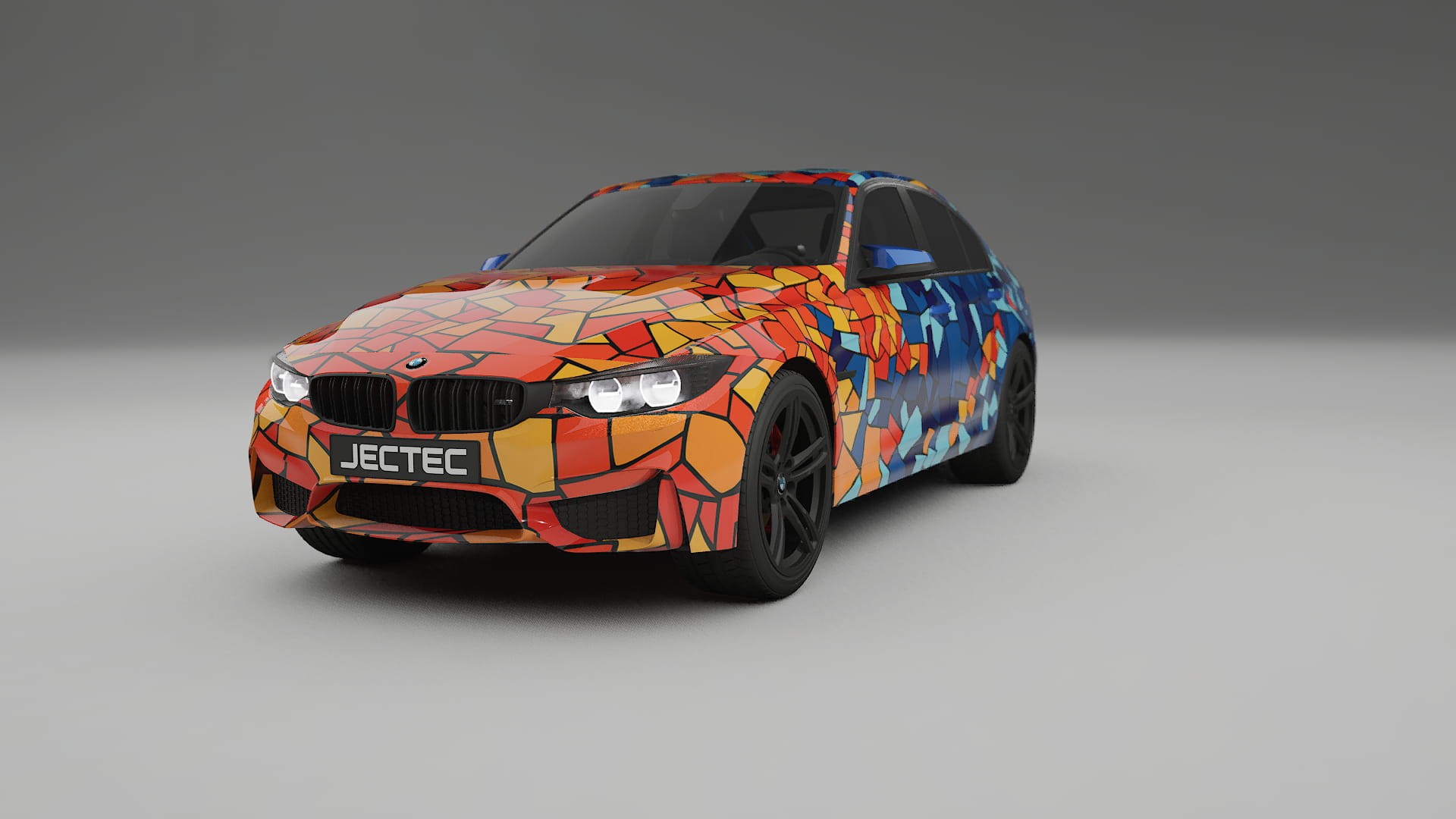 BMW M3 F80 BARCELONA – Tervezett Wrap PPF készlet nyomtatható poliuretán fóliából