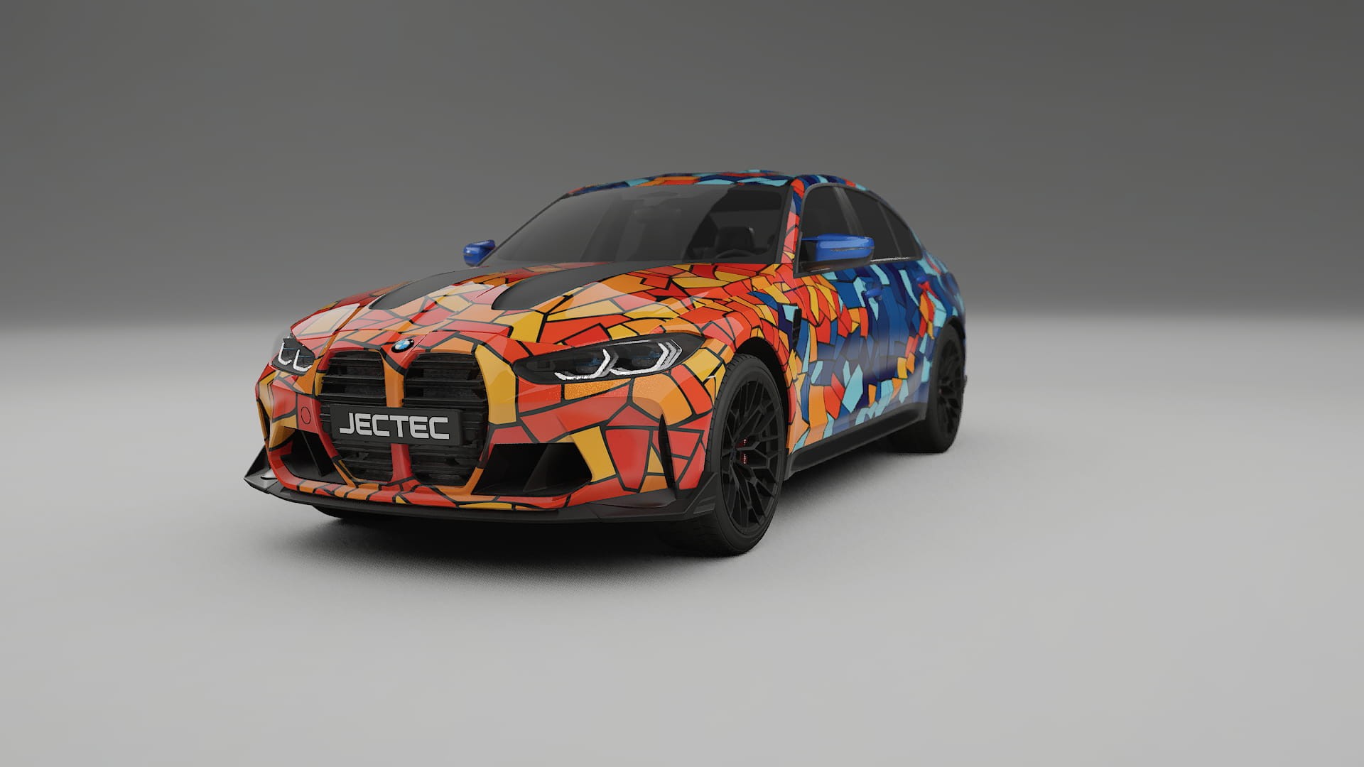 BMW M3 G80 Competition CS BARCELONA – Tervezett Wrap PPF készlet nyomtatható poliuretán fóliából
