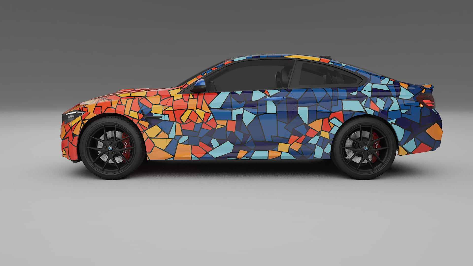 BMW M4 F82 BARCELONA – Tervezett Wrap PPF készlet nyomtatható poliuretán fóliából