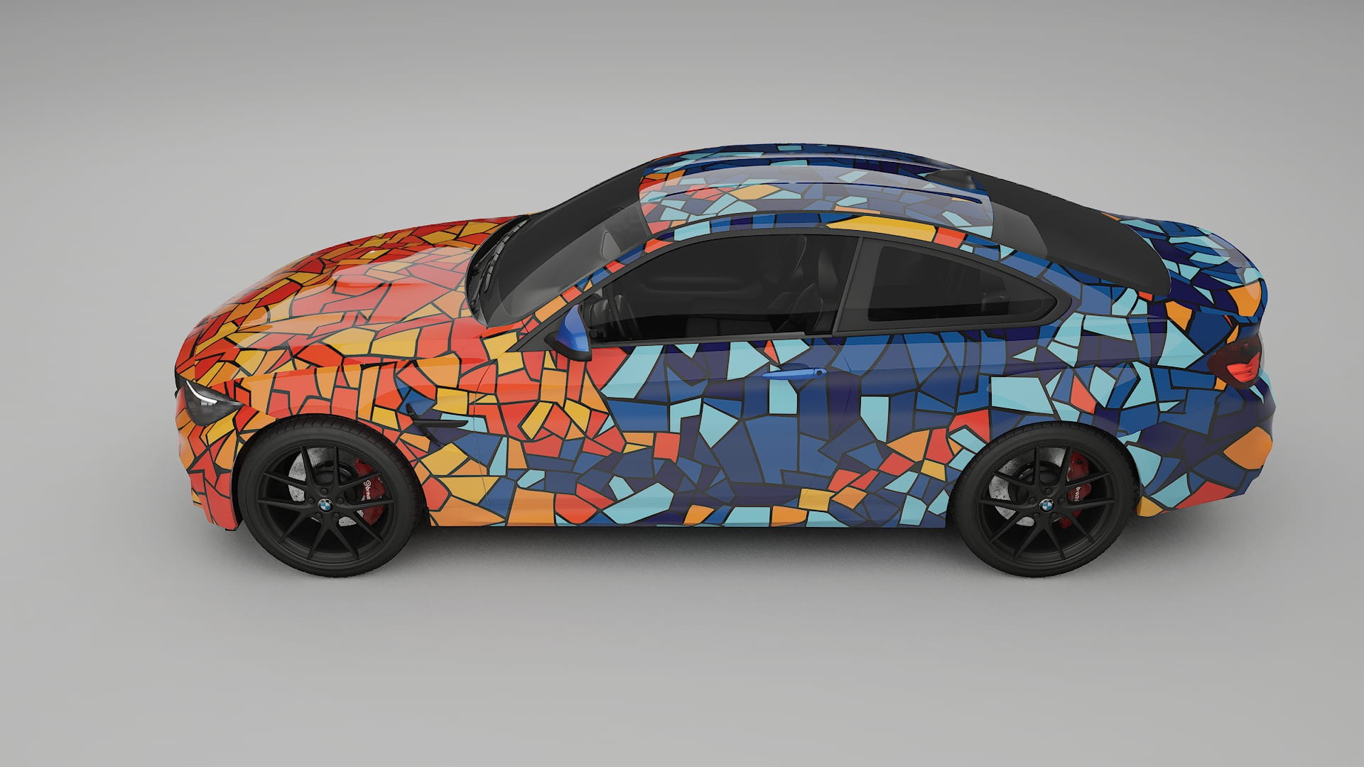 BMW M4 F82 BARCELONA – Tervezett Wrap PPF készlet nyomtatható poliuretán fóliából