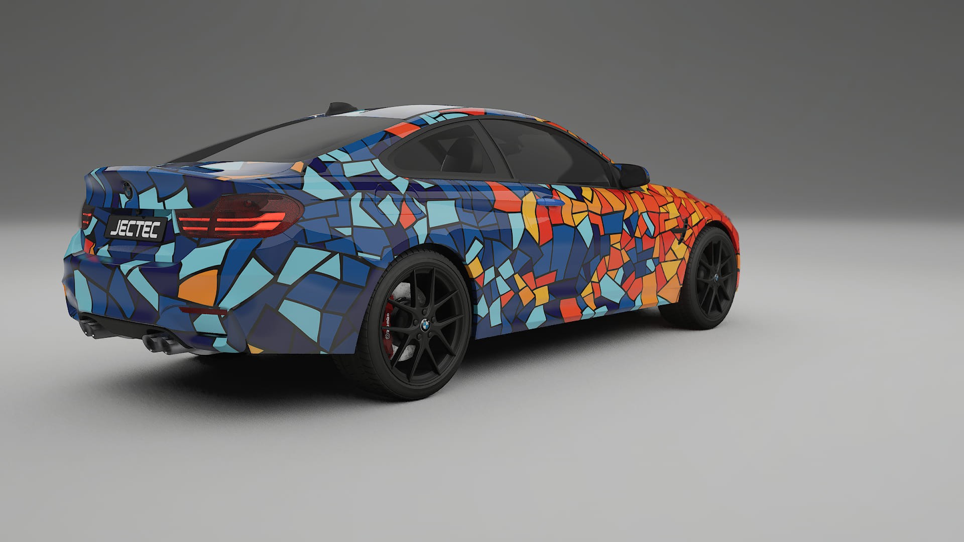 BMW M4 F82 BARCELONA – Tervezett Wrap PPF készlet nyomtatható poliuretán fóliából