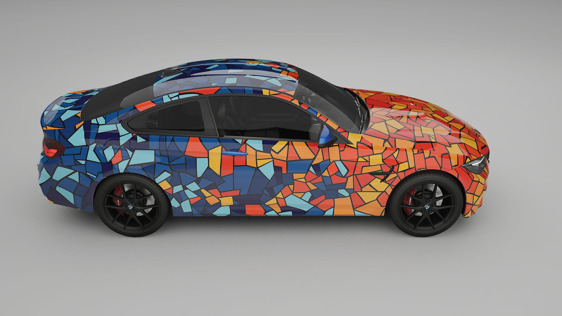 BMW M4 F82 BARCELONA – Tervezett Wrap PPF készlet nyomtatható poliuretán fóliából