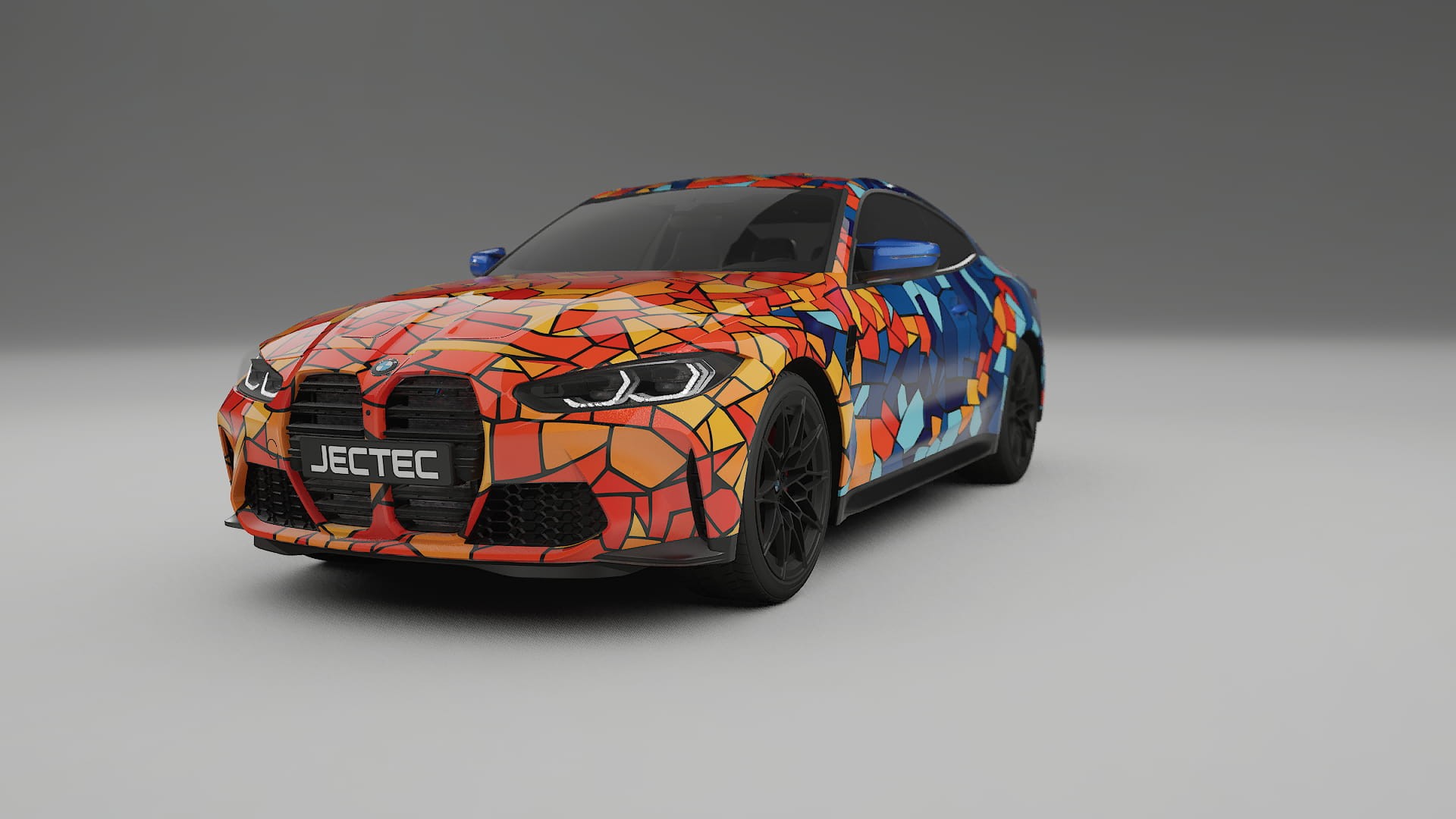 BMW M4 G82 BARCELONA – Tervezett Wrap PPF készlet nyomtatható poliuretán fóliából