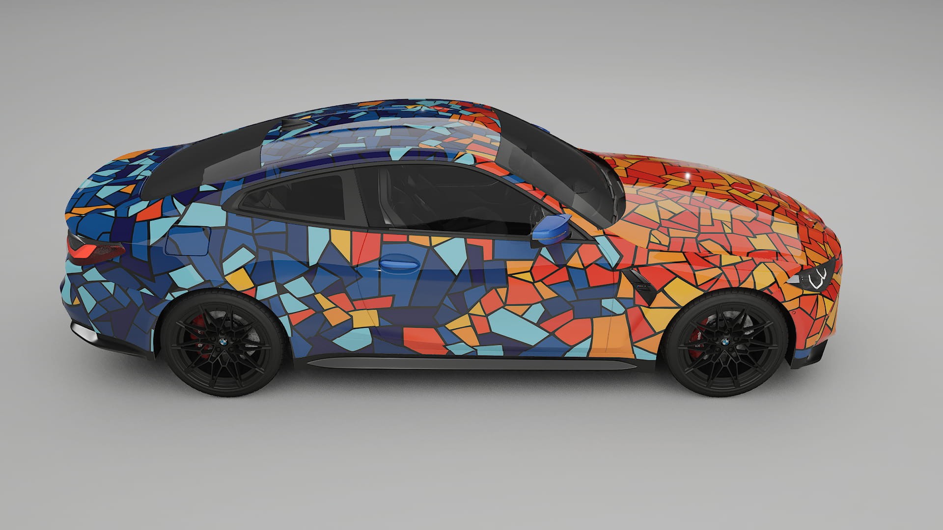 BMW M4 G82 BARCELONA – Tervezett Wrap PPF készlet nyomtatható poliuretán fóliából