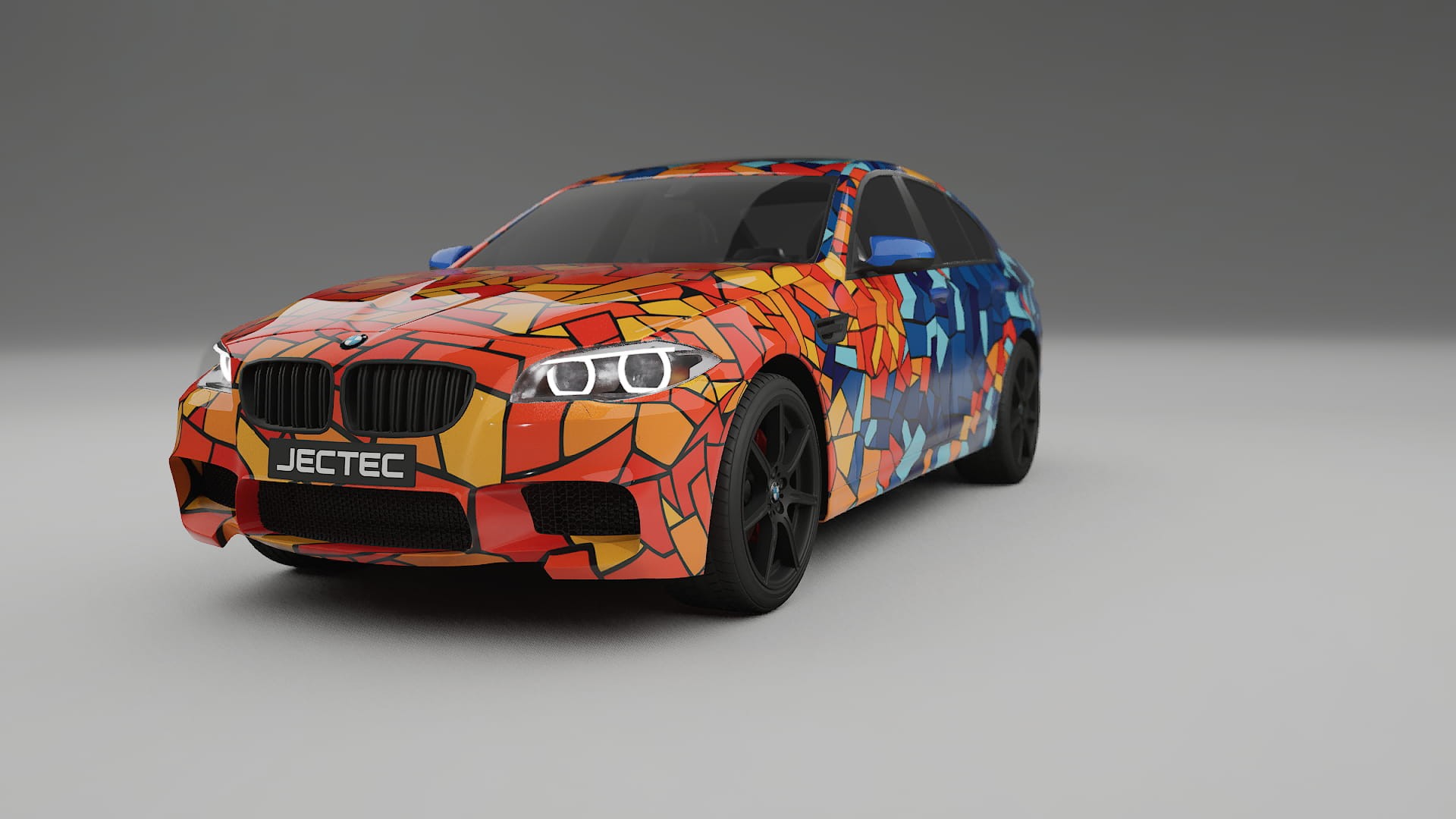 BMW M5 F10 BARCELONA – Tervezett Wrap PPF készlet nyomtatható poliuretán fóliából