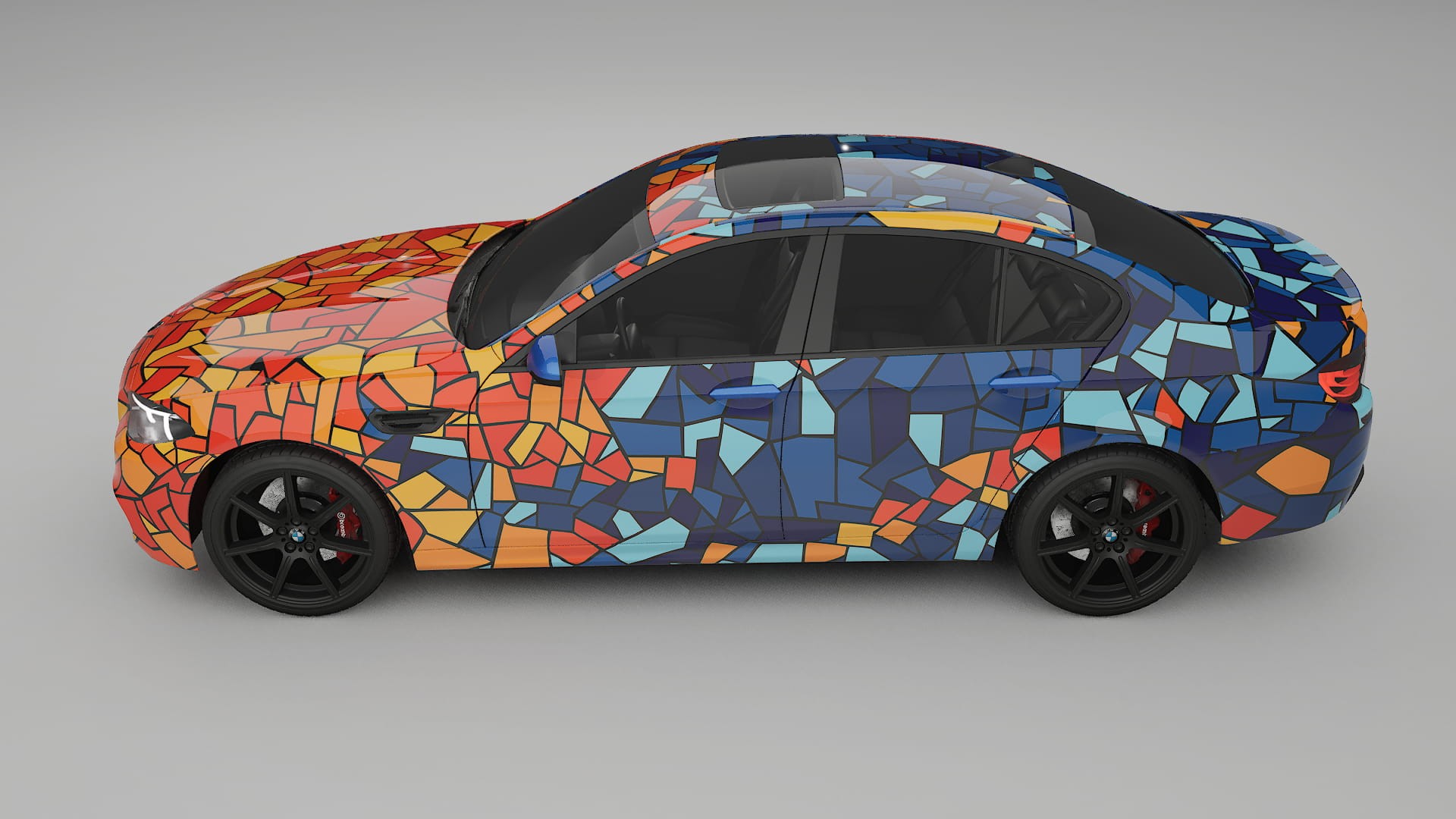 BMW M5 F10 BARCELONA – Tervezett Wrap PPF készlet nyomtatható poliuretán fóliából