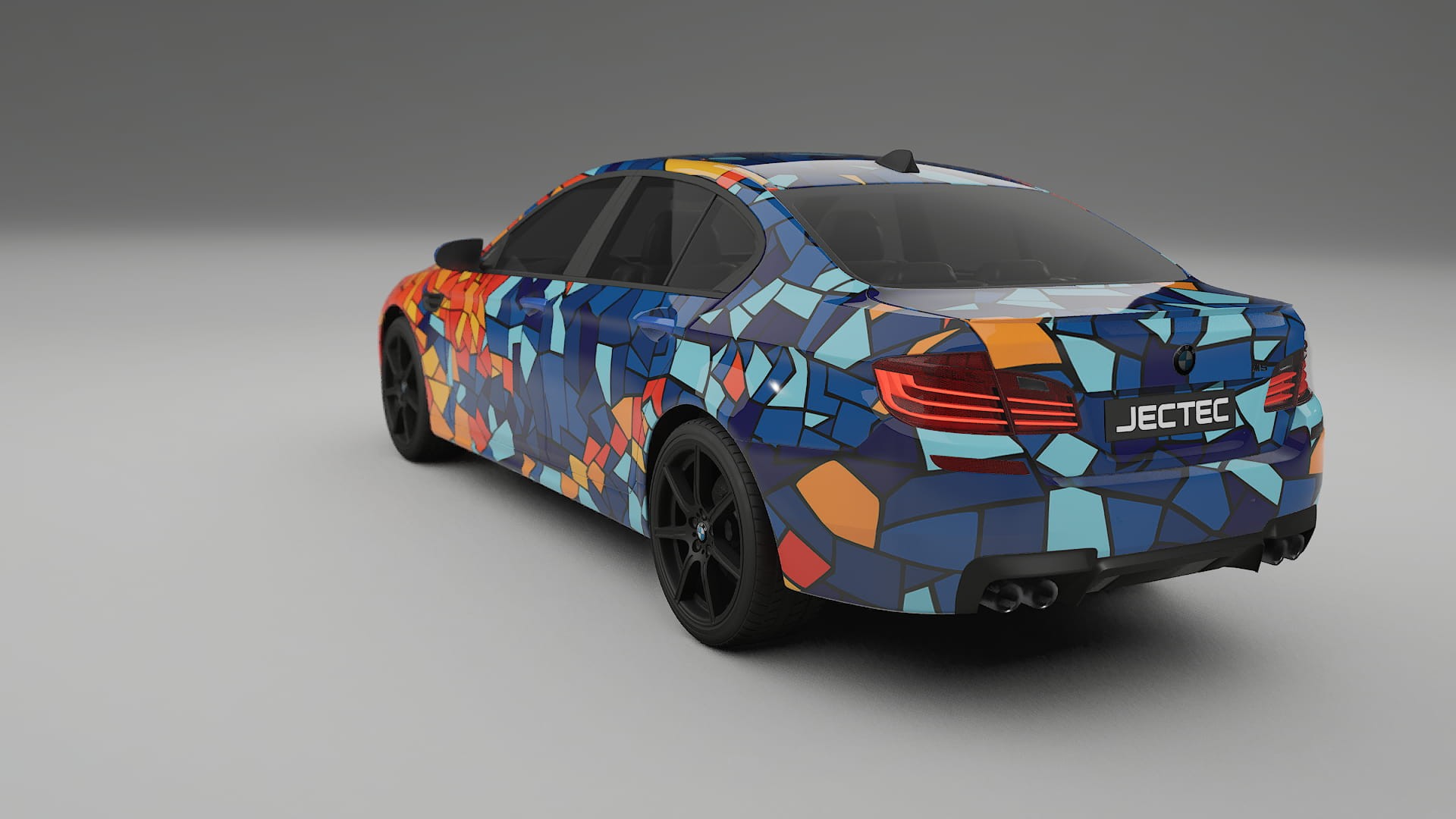 BMW M5 F10 BARCELONA – Tervezett Wrap PPF készlet nyomtatható poliuretán fóliából