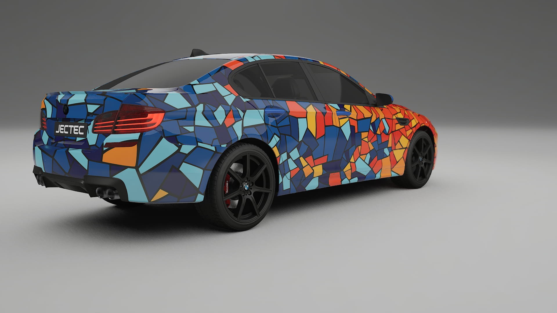 BMW M5 F10 BARCELONA – Tervezett Wrap PPF készlet nyomtatható poliuretán fóliából
