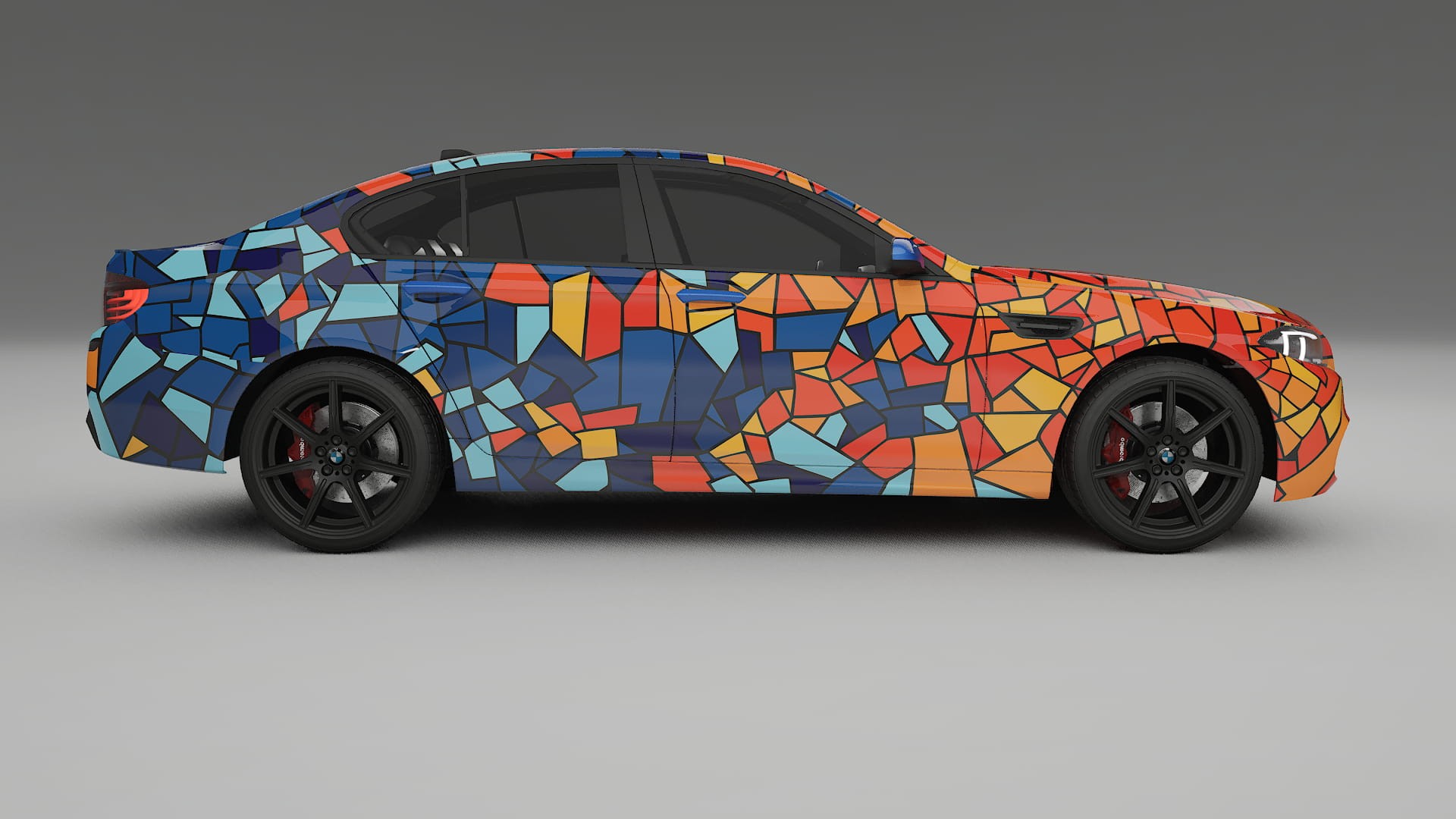 BMW M5 F10 BARCELONA – Tervezett Wrap PPF készlet nyomtatható poliuretán fóliából