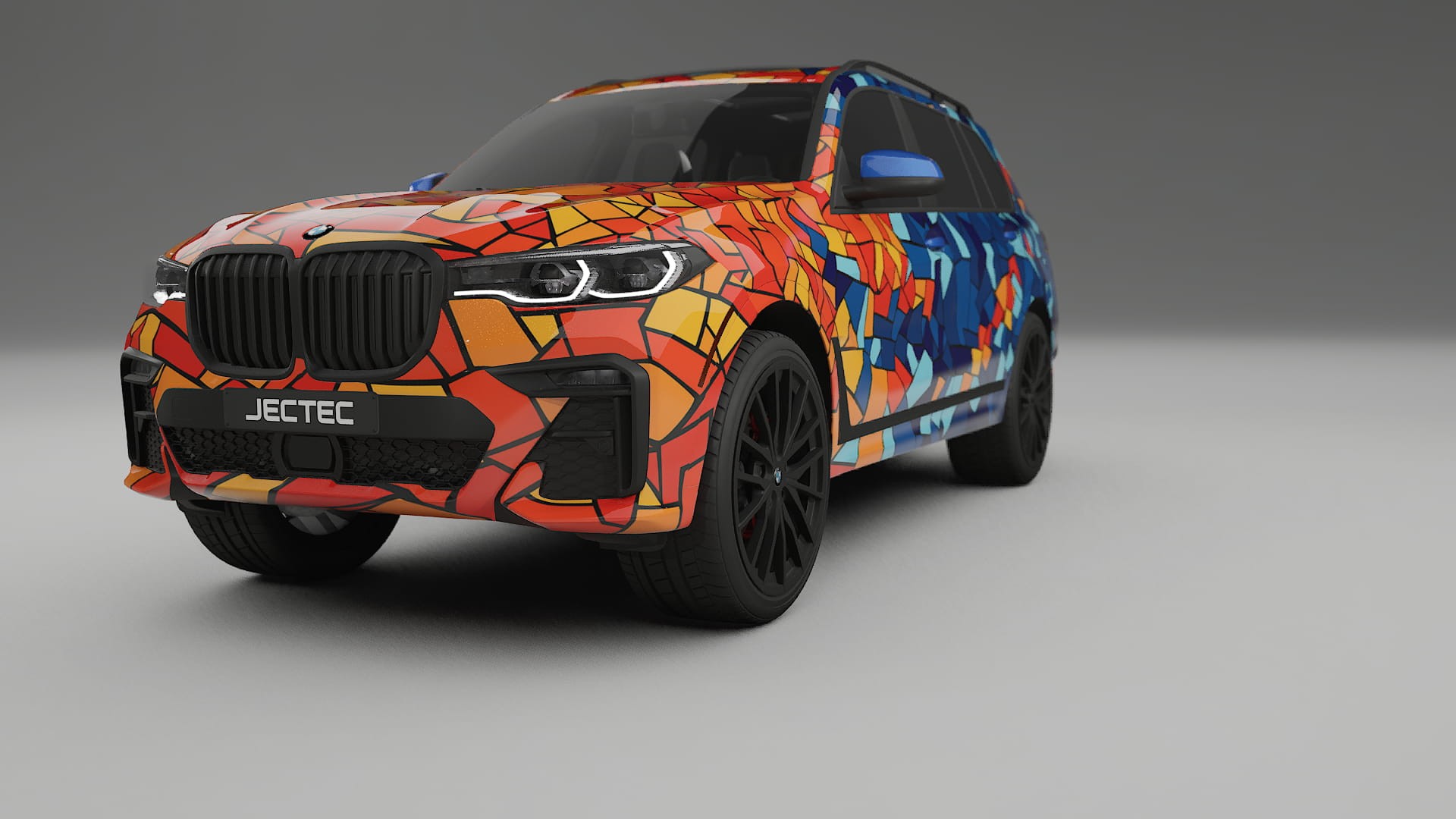 BMW X7 M G07 BARCELONA – Tervezett Wrap PPF készlet nyomtatható poliuretán fóliából