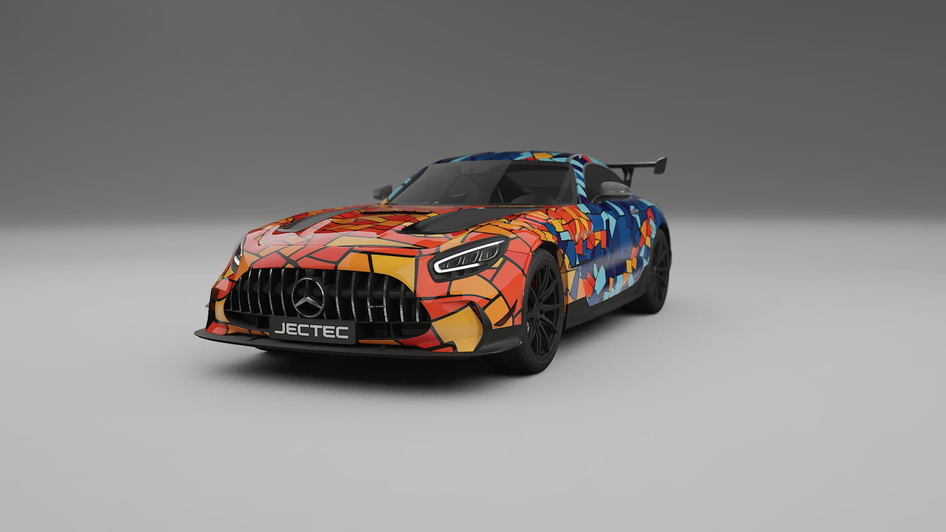 Mercedes AMG GT Black Series C192 Coupe BARCELONA – Tervezett Wrap PPF készlet nyomtatható poliuretán fóliából